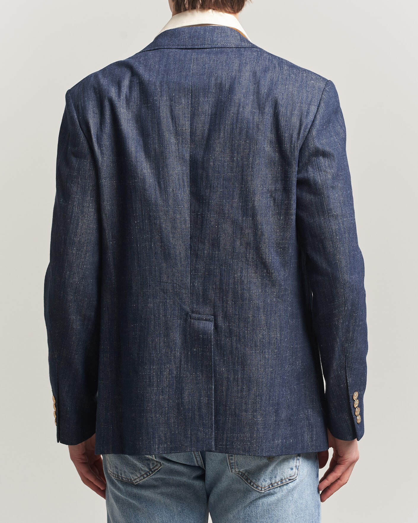 Herre | Dressjakker | GANT | Cotton Indigo Club Blazer Dark Blue Raw