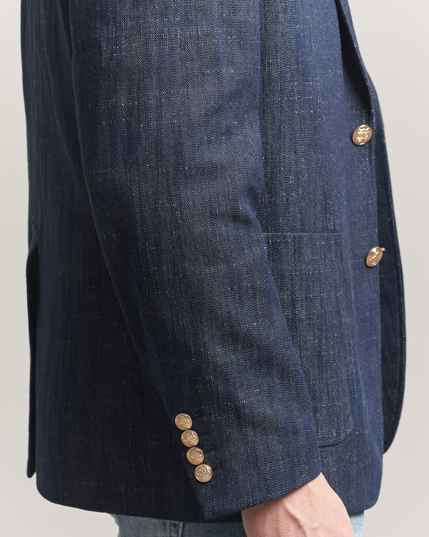 Herre | Dressjakker | GANT | Cotton Indigo Club Blazer Dark Blue Raw