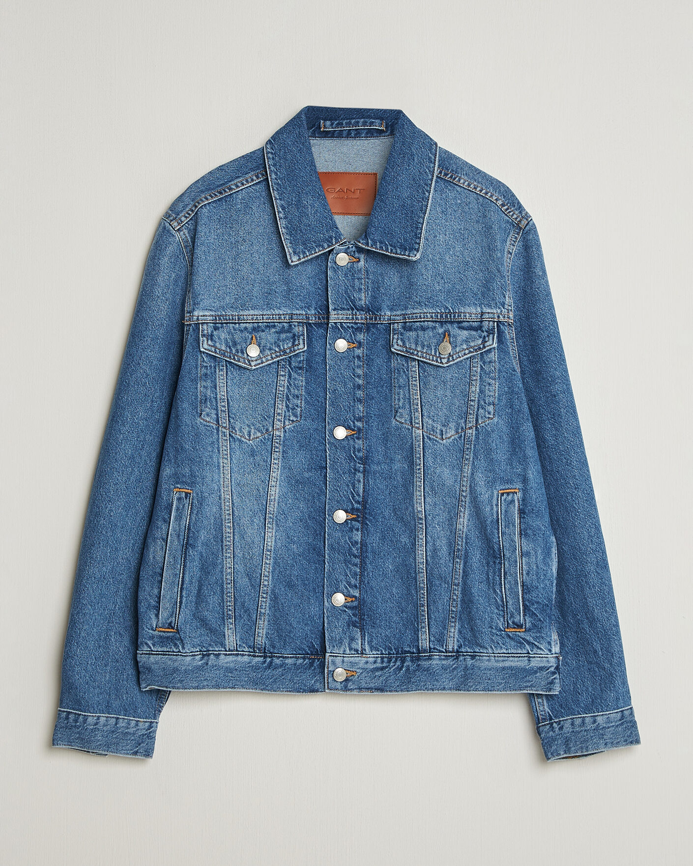 Herre | Jakker | GANT | Denim Trucker Jacket Mid Blue