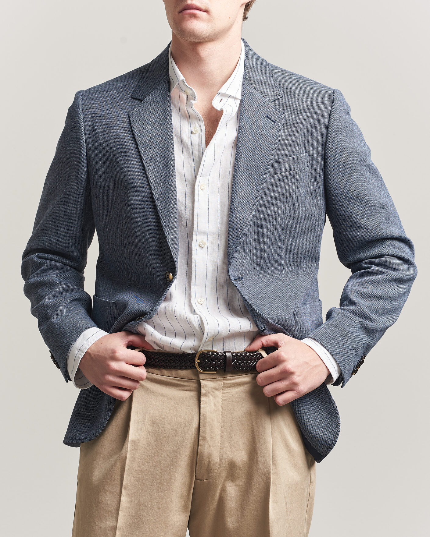 Herre | Dressjakker | Gant | Two Tone Jersey Pique Blazer Salty Sea