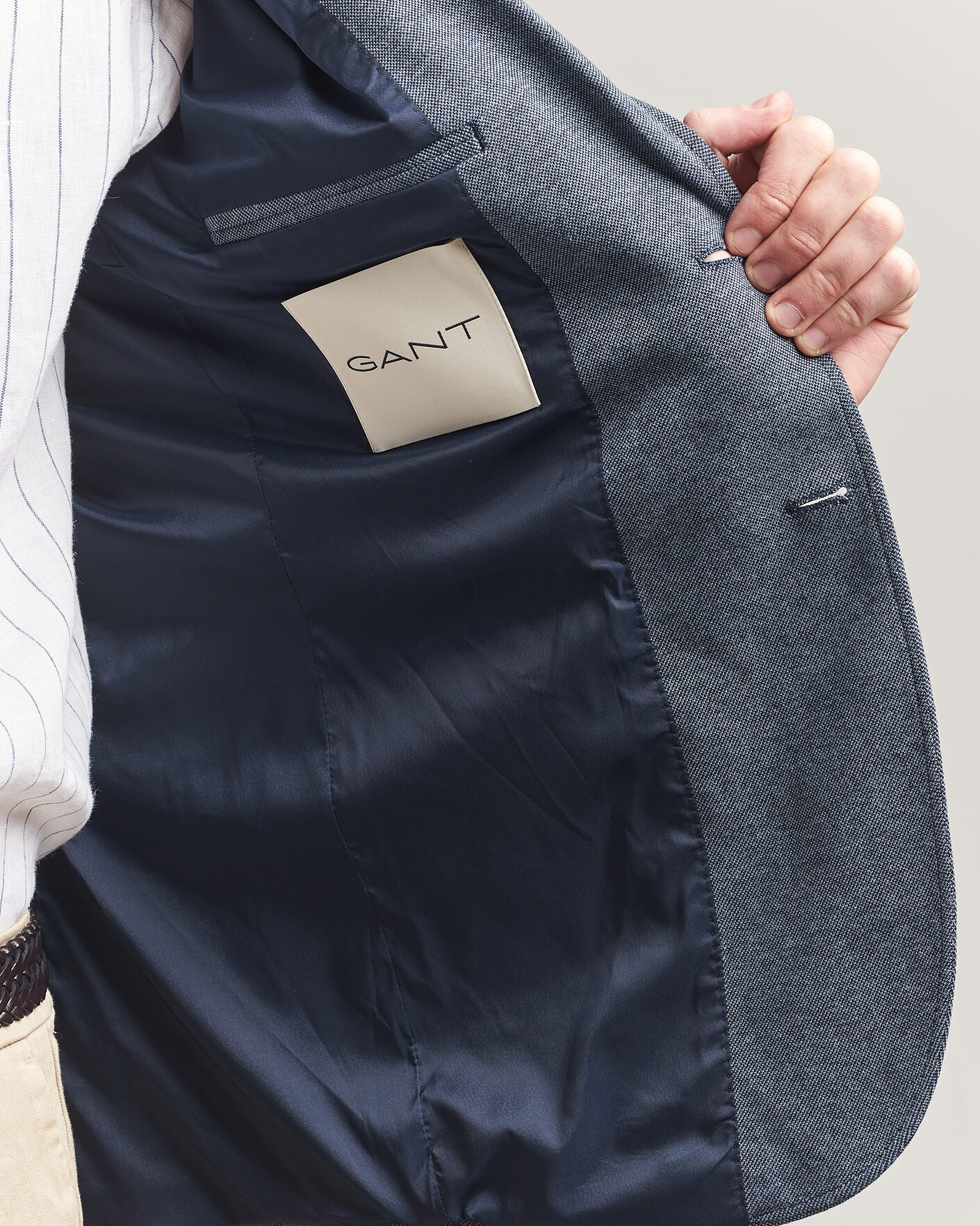 Herre | Dressjakker | GANT | Two Tone Jersey Pique Blazer Salty Sea