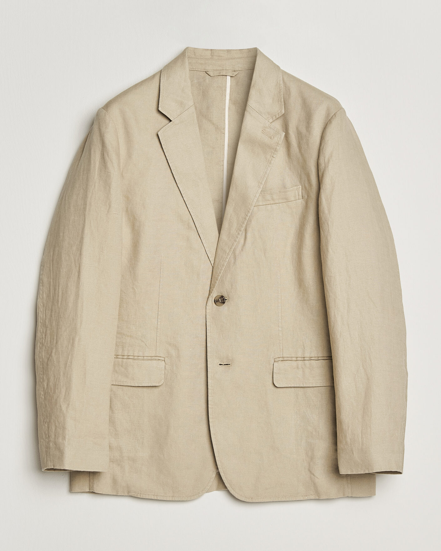 Herre | Dressjakker | GANT | Garment Dyed Linen Blazer Oat Beige