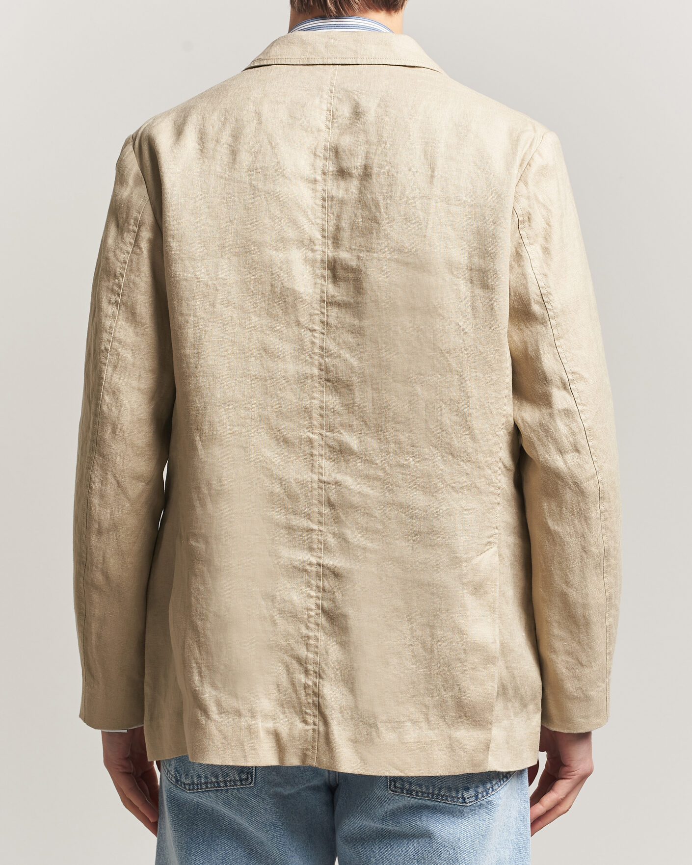 Herre | Dressjakker | GANT | Garment Dyed Linen Blazer Oat Beige