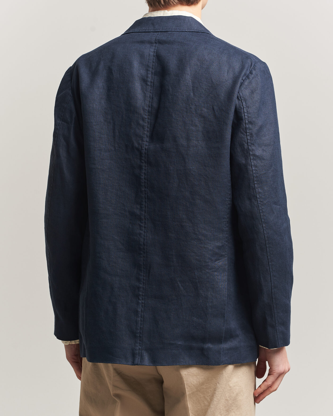 Herre | Dressjakker | GANT | Garment Dyed Linen Blazer Evening Blue