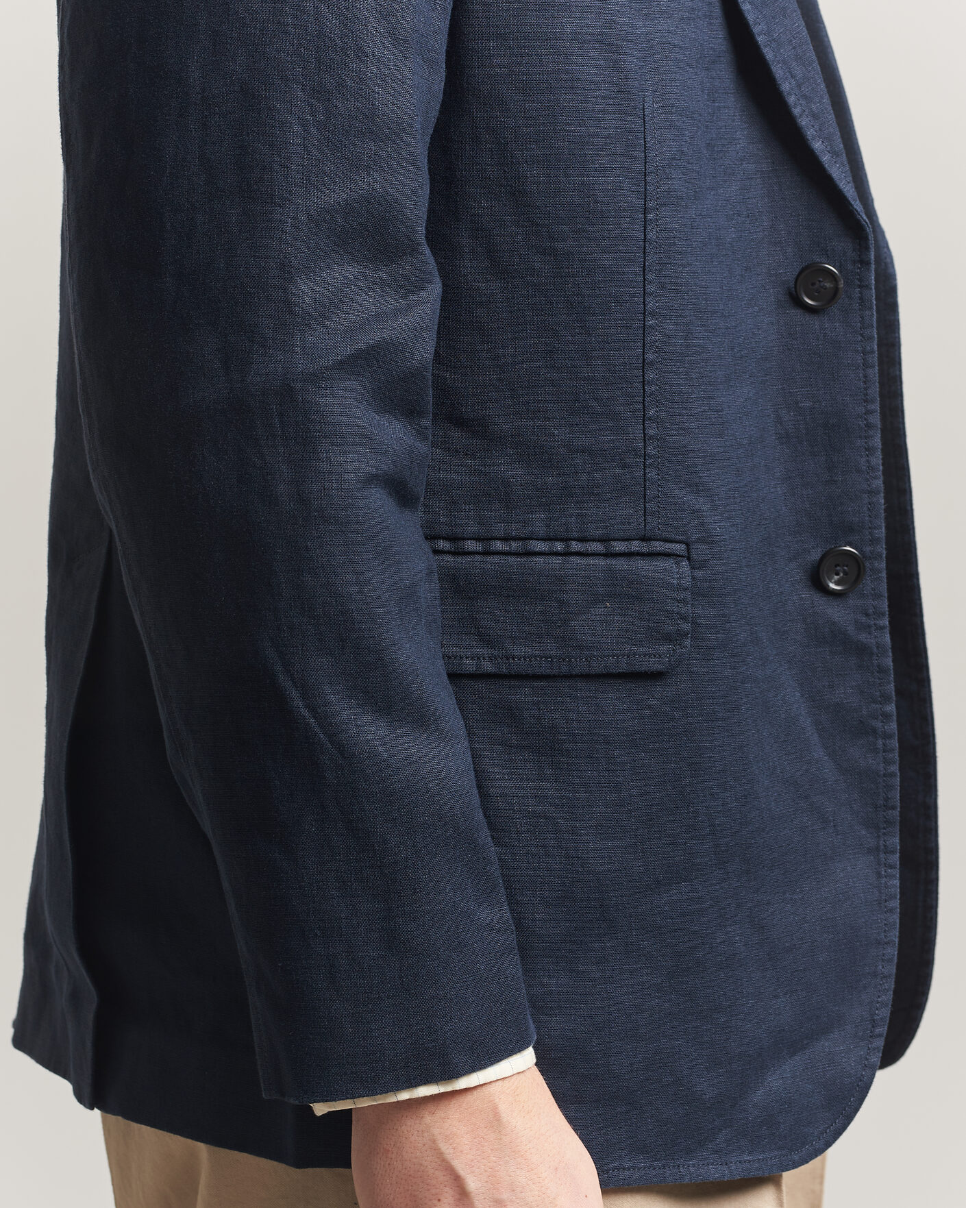 Herre | Dressjakker | Gant | Garment Dyed Linen Blazer Evening Blue