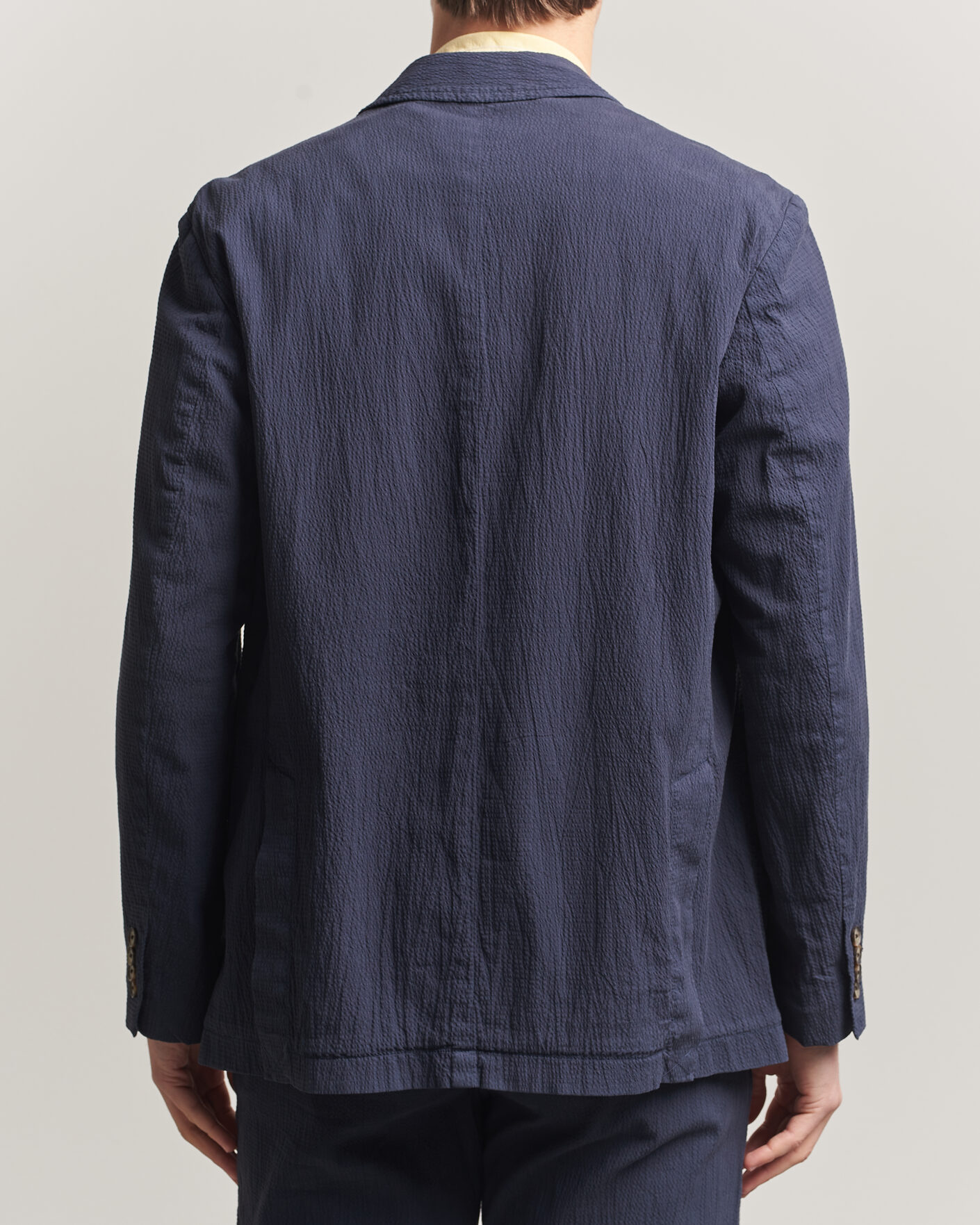 Herre | Dressjakker | Gant | Garment Dyed Seersucker Blazer Evening Blue