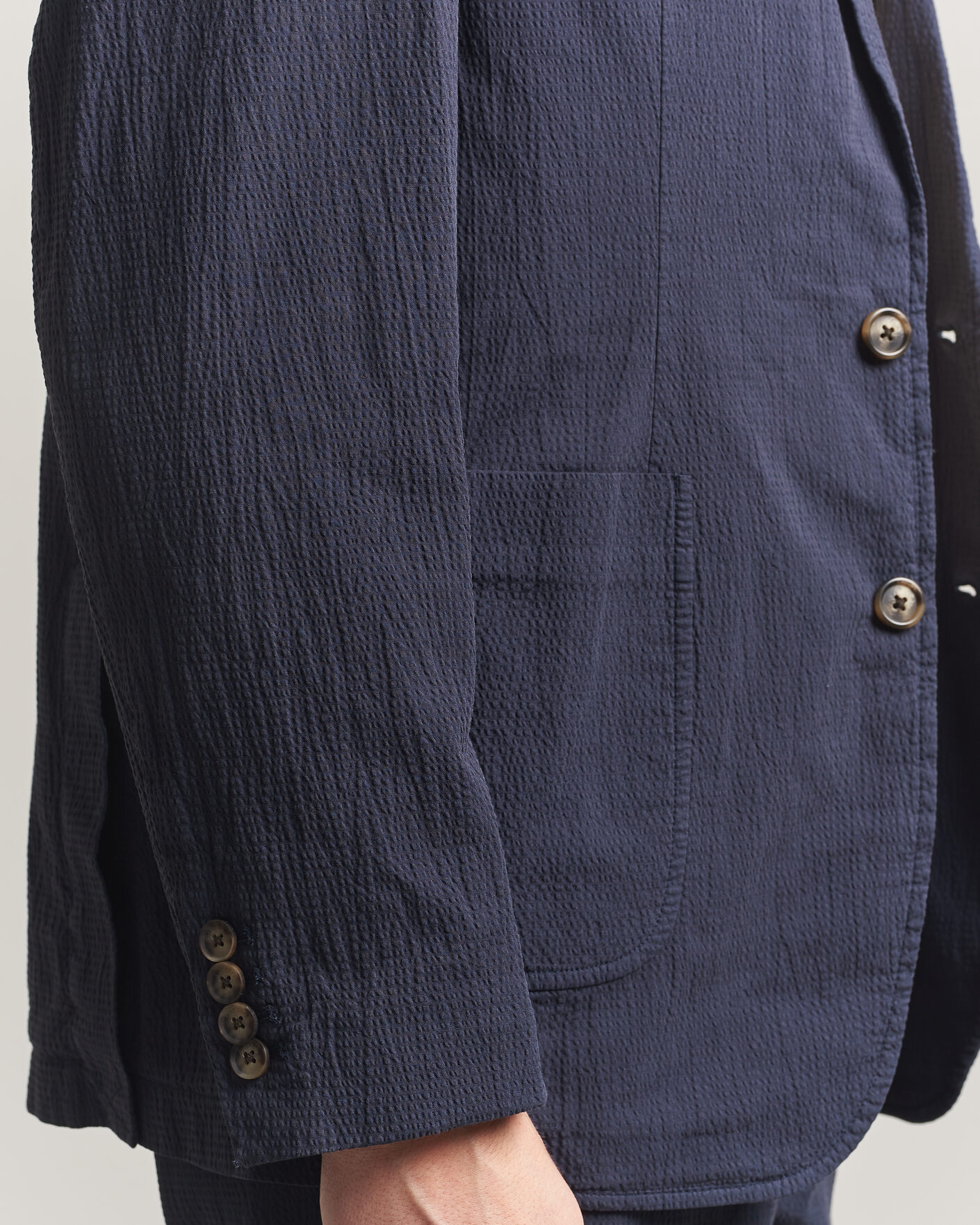 Herre | Dressjakker | Gant | Garment Dyed Seersucker Blazer Evening Blue
