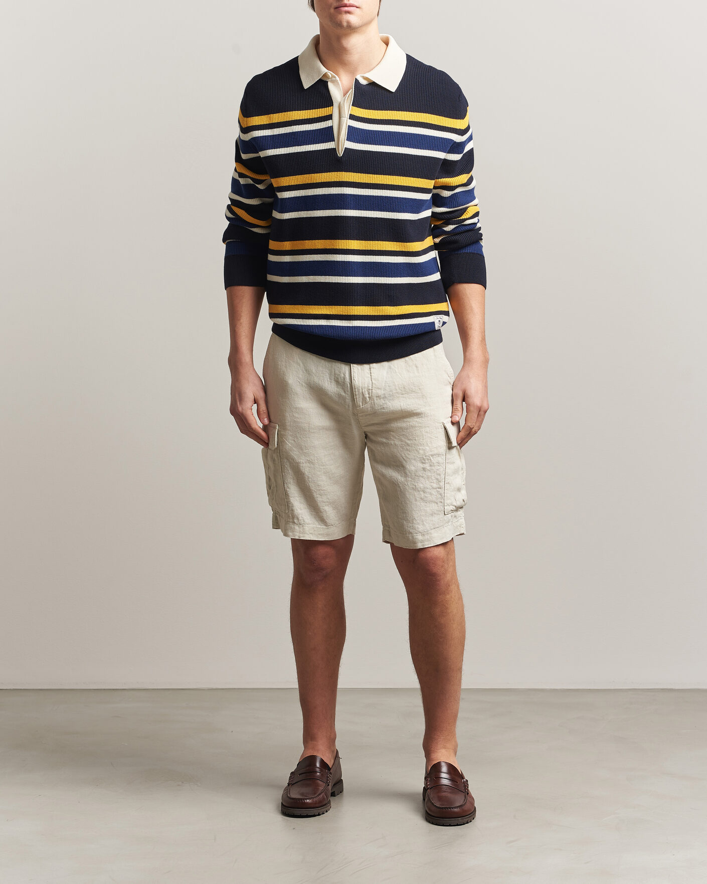 Herre | Shorts | Gant | Regular Fit Linen Cargo Shorts Sand