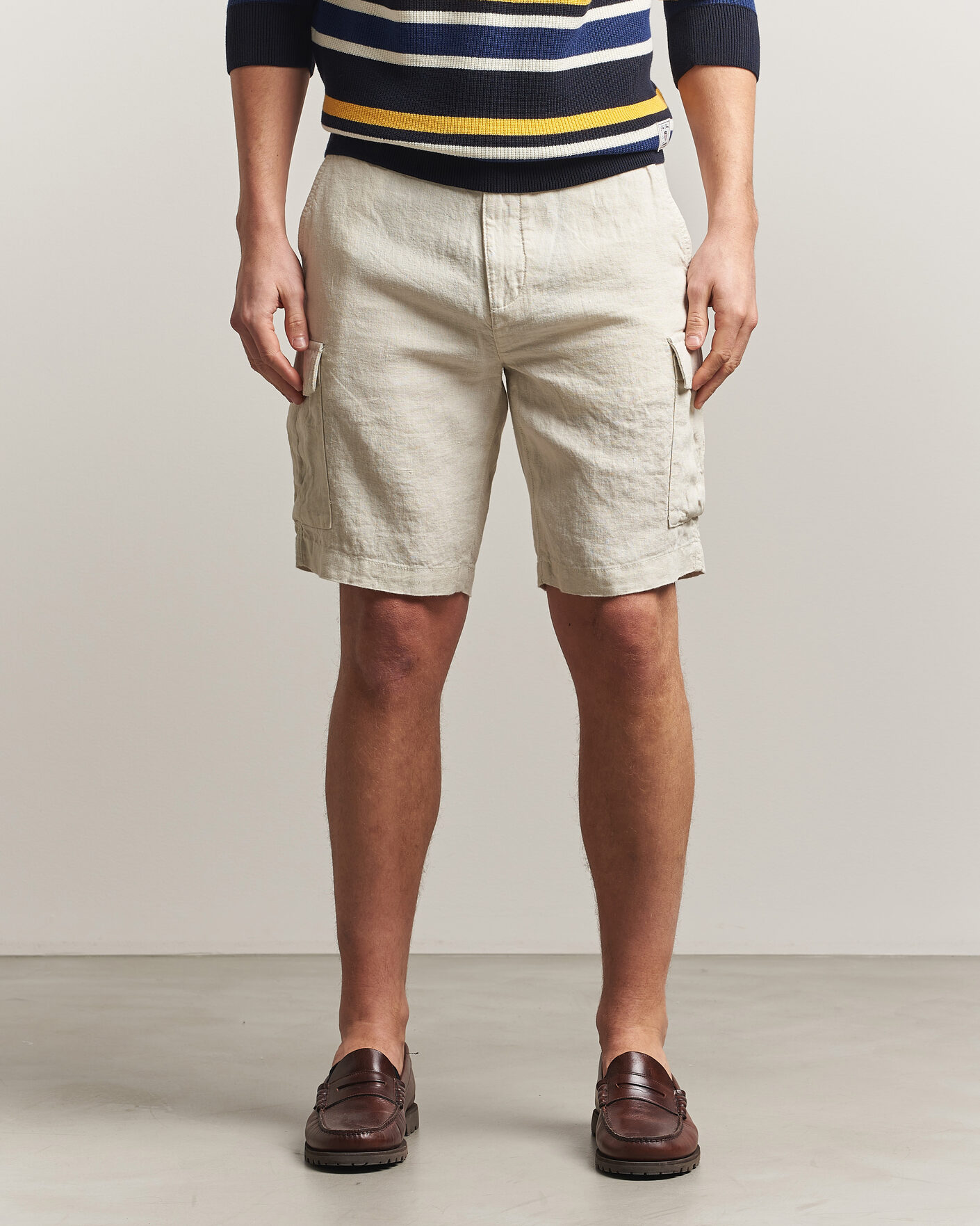 Herre | Shorts | Gant | Regular Fit Linen Cargo Shorts Sand