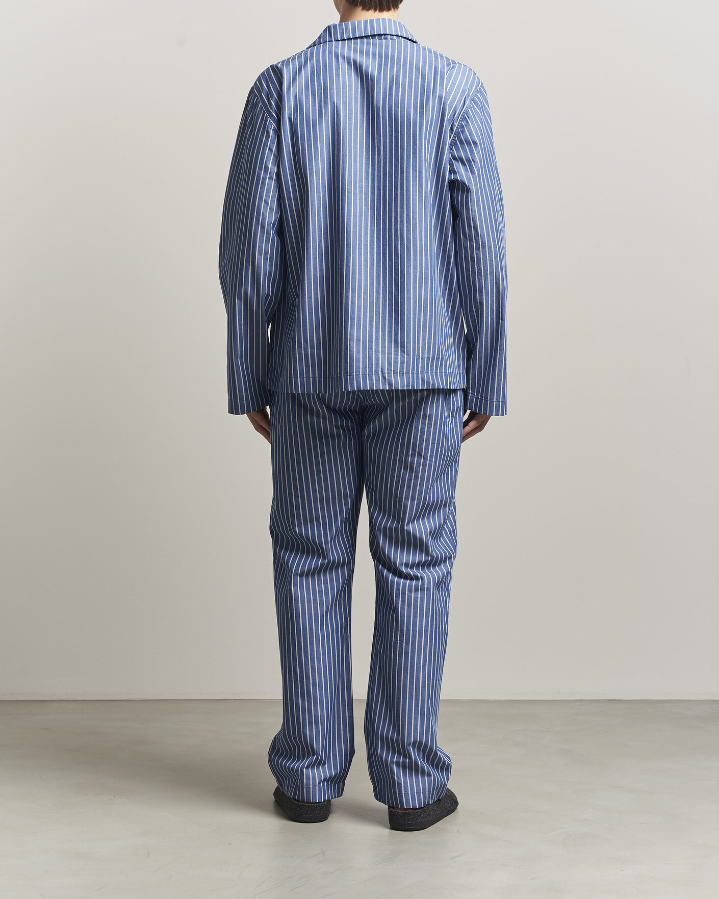 Herre | Pyjamaser og badekåper | Gant | Striped Poplin Pyjama Set Deep Cobalt