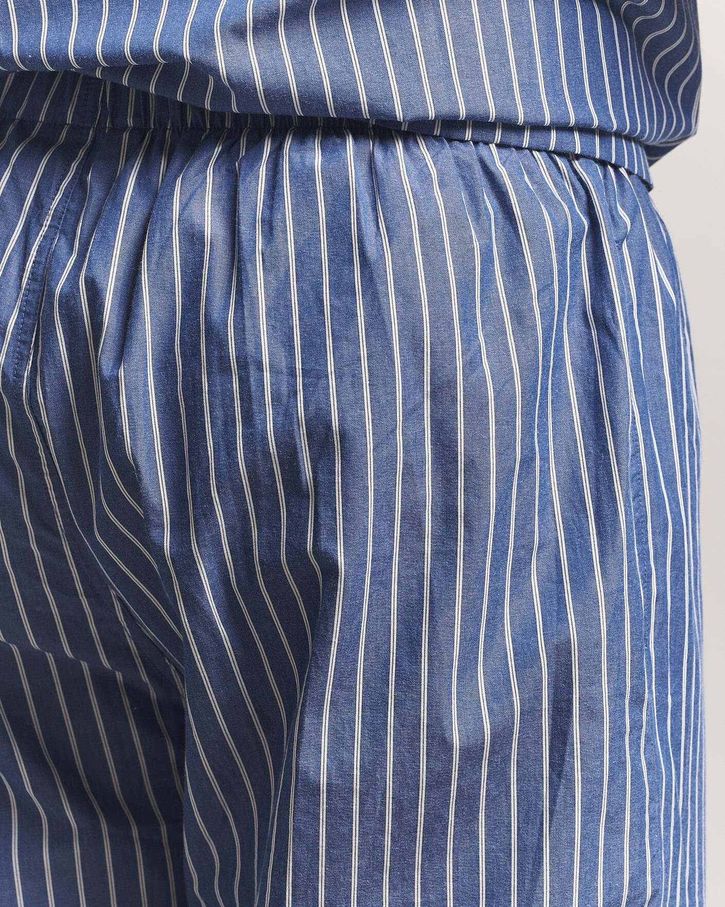 Herre | Pyjamaser og badekåper | Gant | Striped Poplin Pyjama Set Deep Cobalt