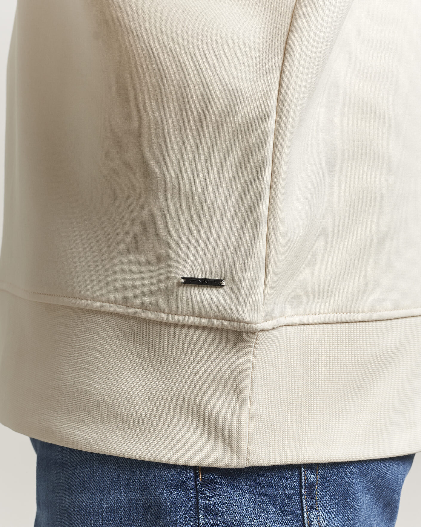 Herre | Gensere | GANT | Interlock Half Zip Creamed White