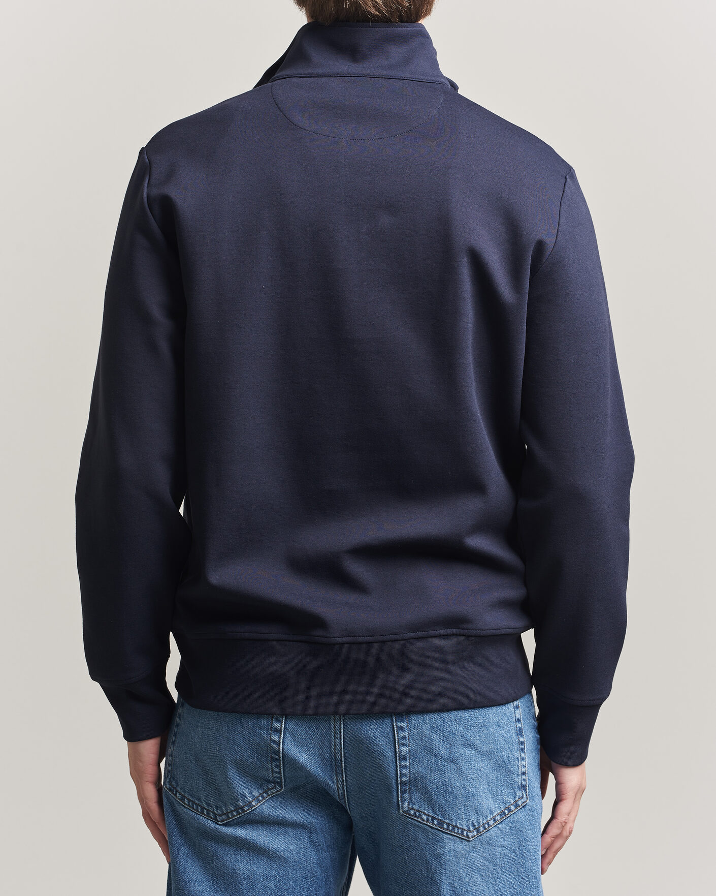 Herre | Gensere | GANT | Interlock Half Zip Evening Blue