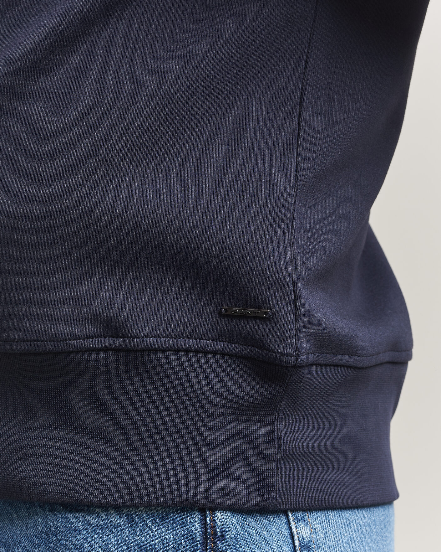 Herre | Gensere | GANT | Interlock Half Zip Evening Blue