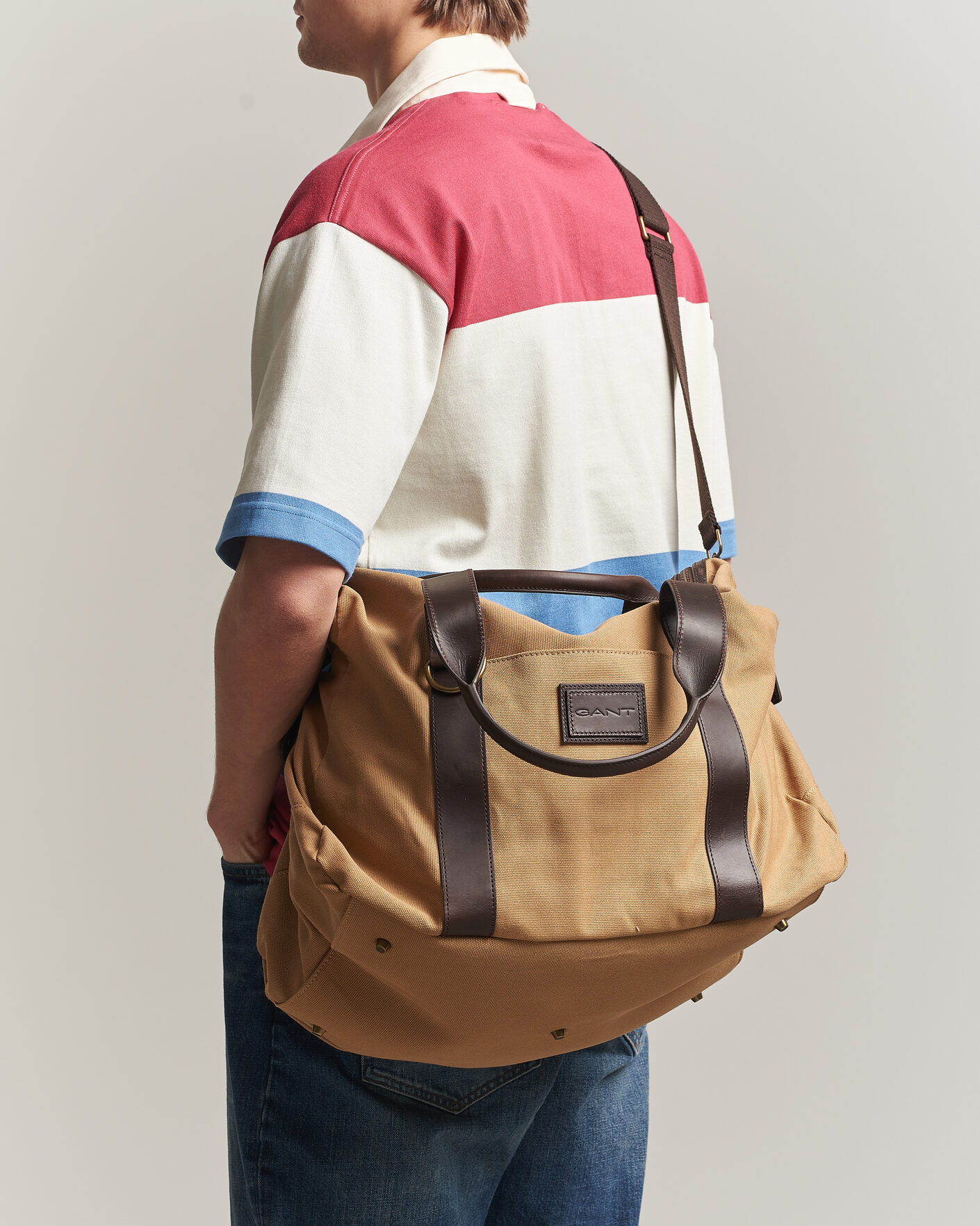 Herre | Vesker | Gant | Washed Canvas Duffle Bag Warm Khaki