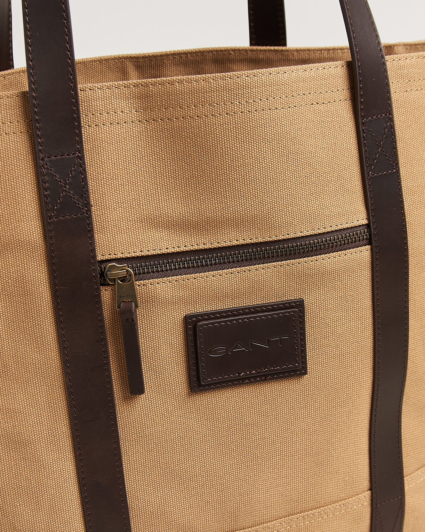 Herre | Vesker | GANT | Washed Canvas Tote Bag Warm Khaki