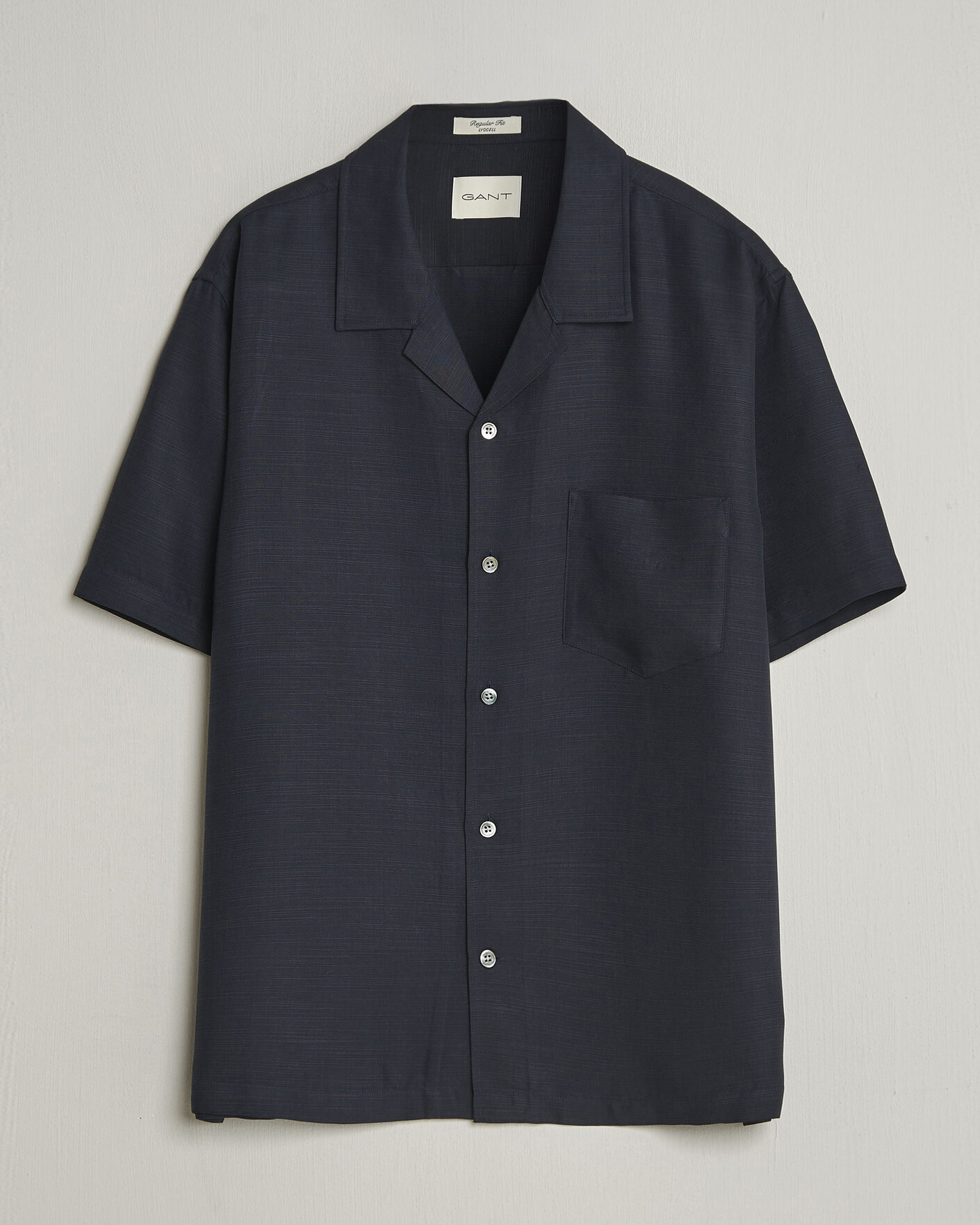 Herre | Skjorter | GANT | Regular Fit Lyocell Resort Shirt Evening Blue