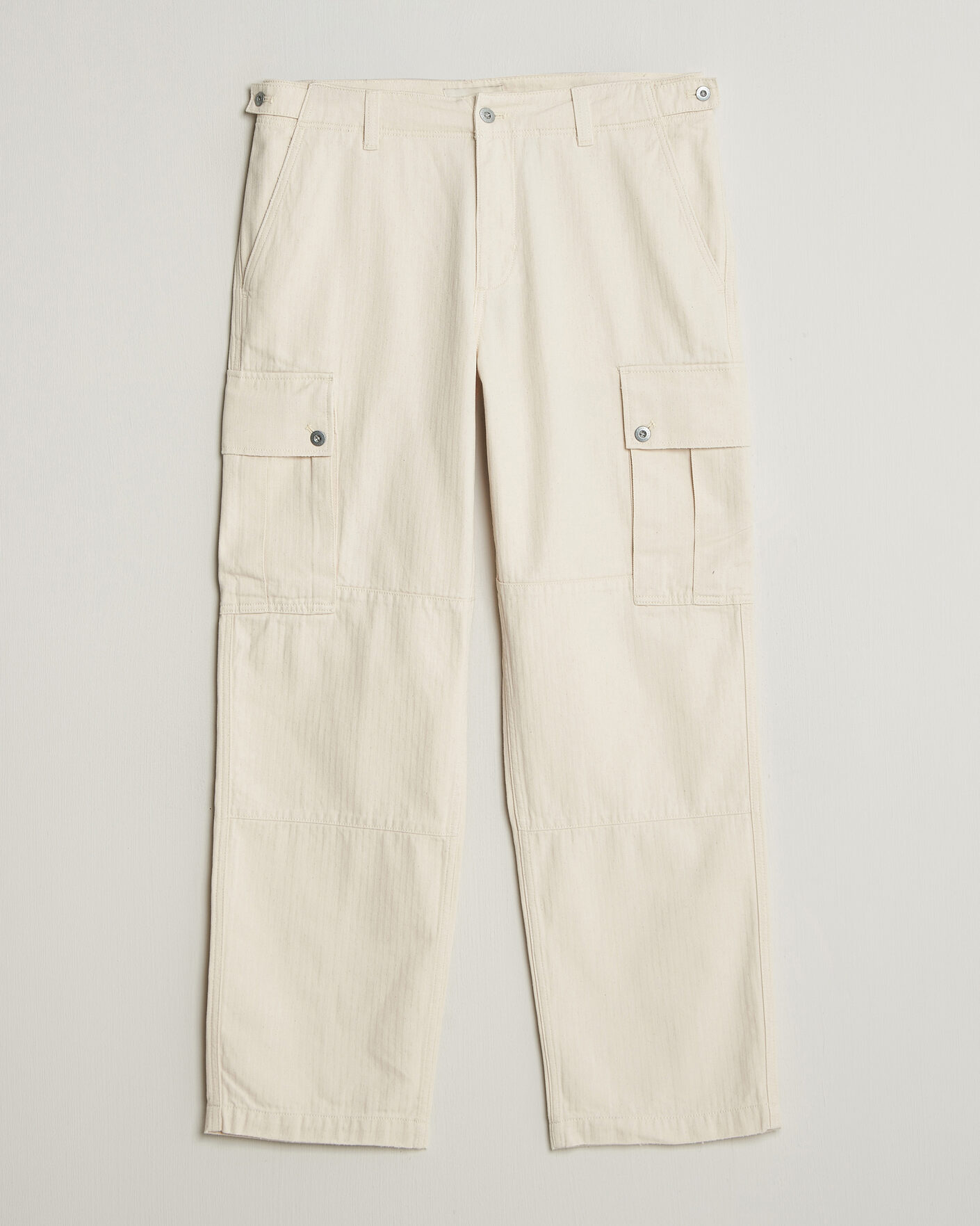 Herre | Bukser | Gant | Relaxed Fit Herringbone Cargo Pants Creamed White