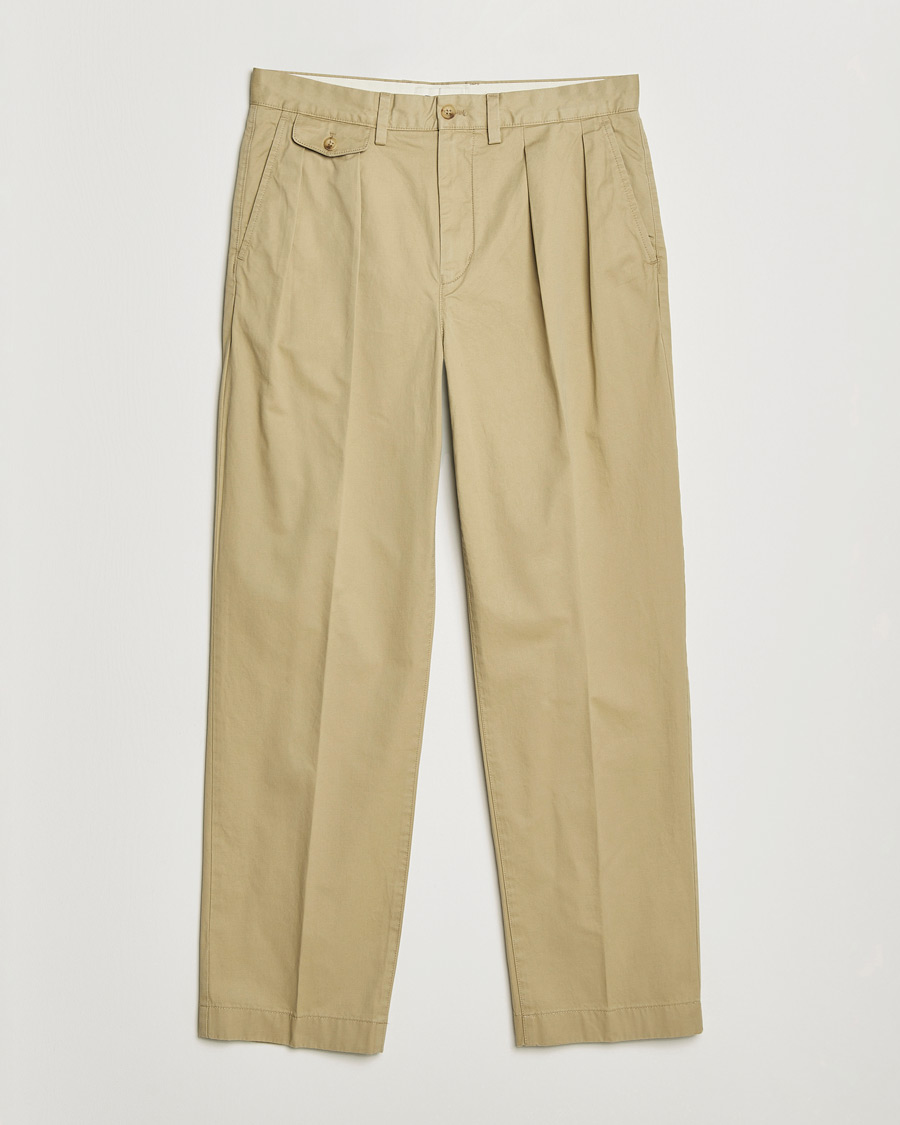 Herre | Bukser | GANT | Regular Pleated Twill Chinos Woody Beige