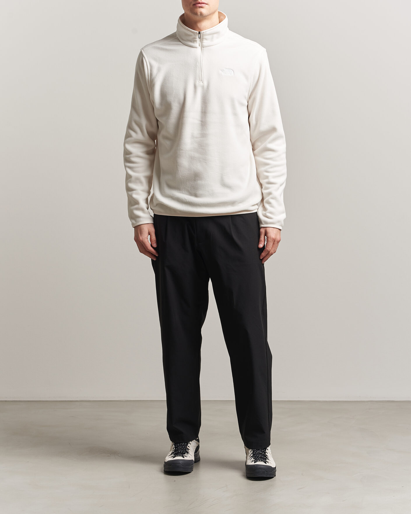 Herre | Gensere | The North Face | Glacier 1/4 Zip Fleece White Dune