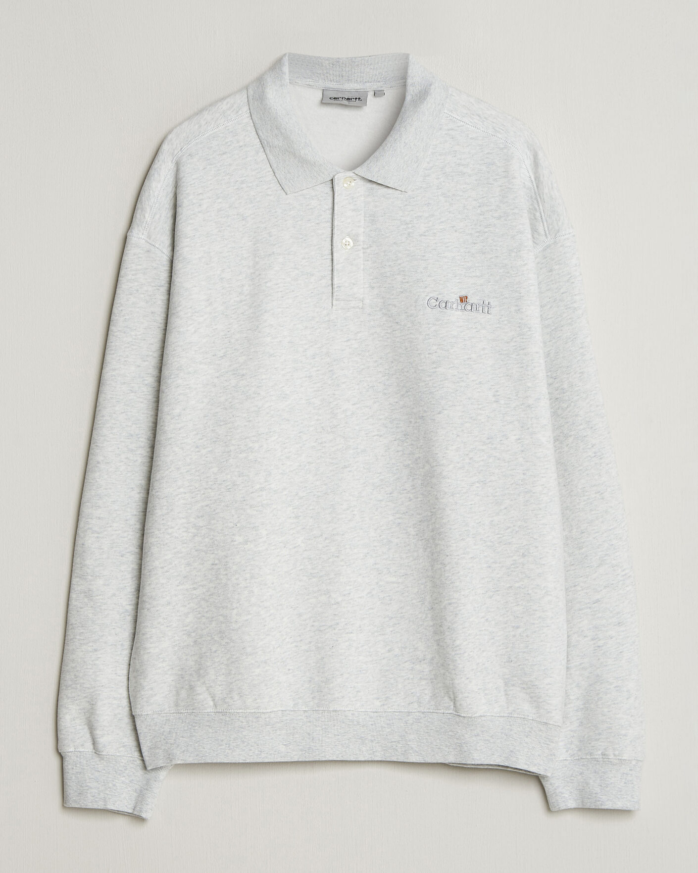 Herre | Gensere | Carhartt WIP | WIP Label Polo Sweatshirt Ash Heather
