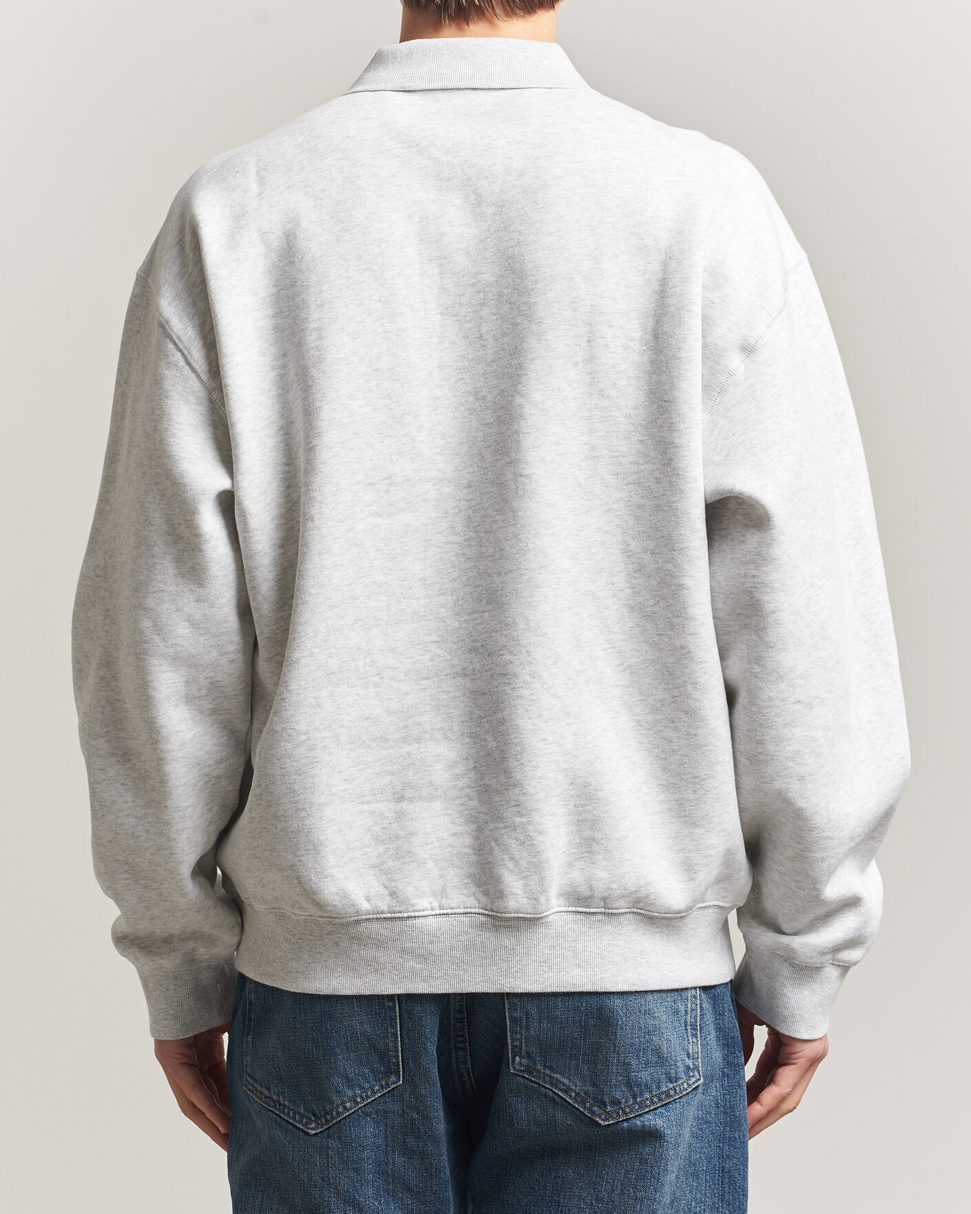 Herre | Gensere | Carhartt WIP | WIP Label Polo Sweatshirt Ash Heather