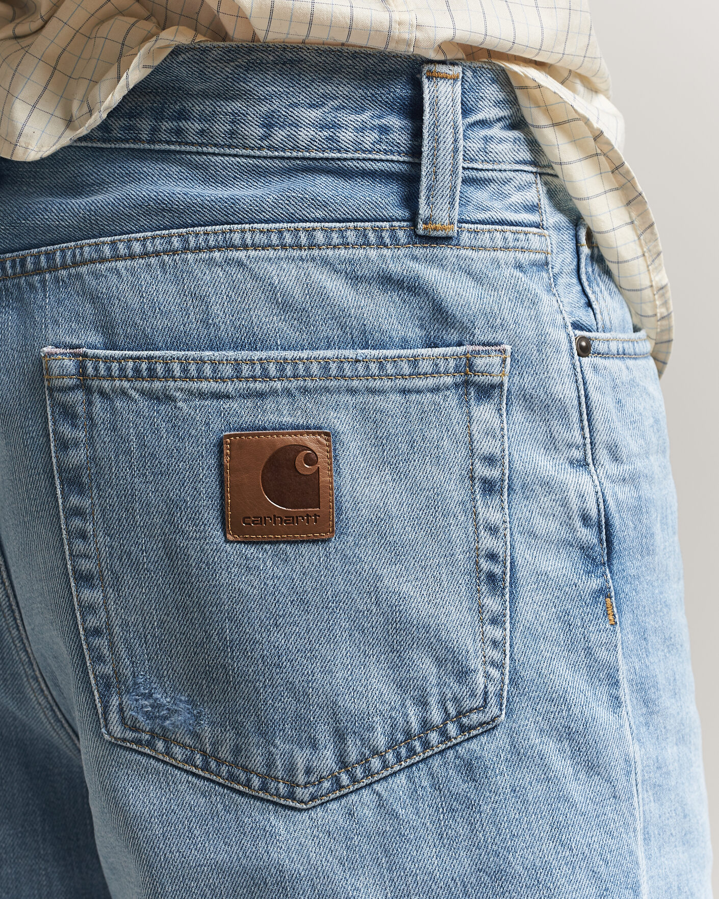 Herre | Skjorter | Carhartt WIP | Aaron Pant Smith Denim Burst Washed