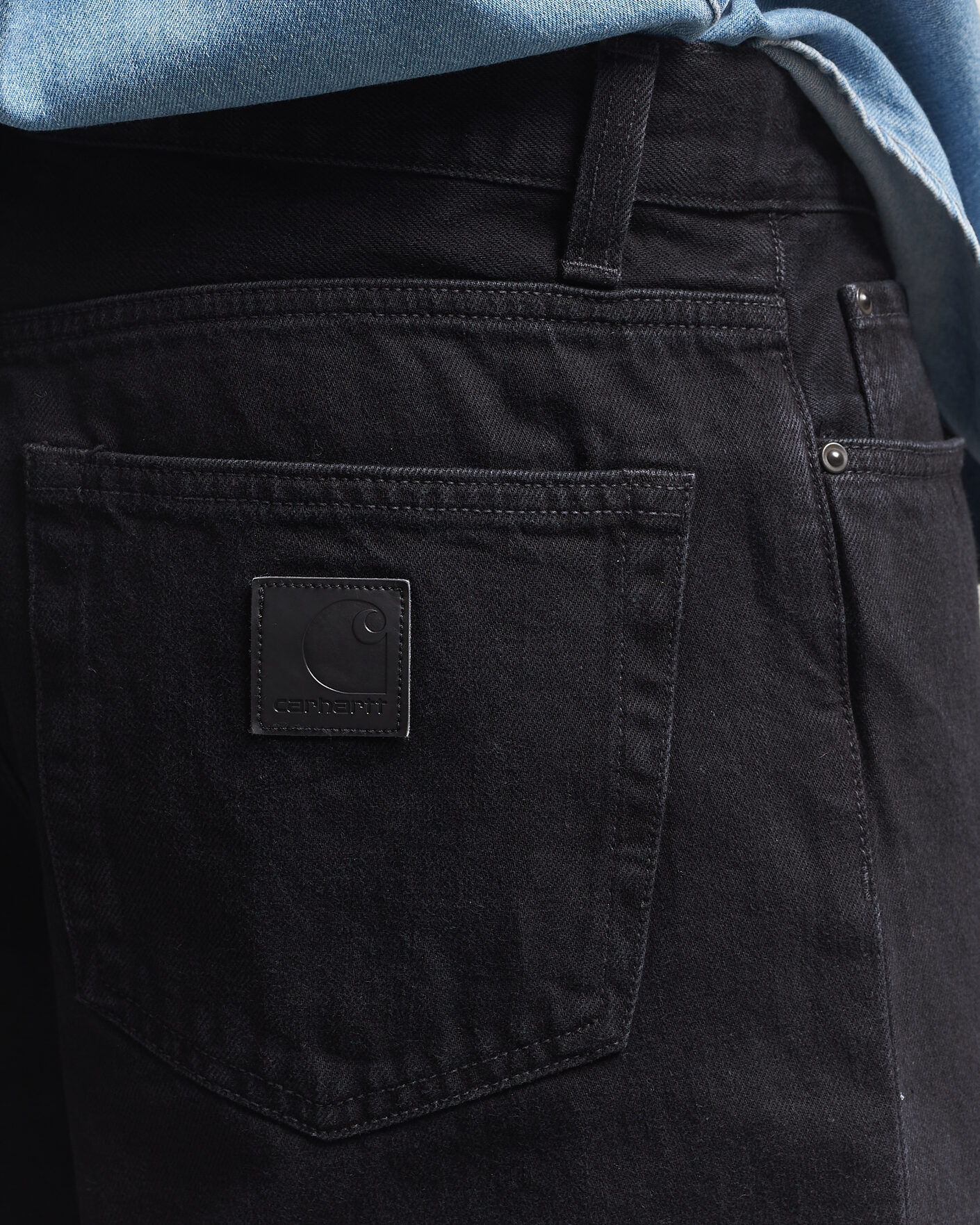 Herre | Skjorter | Carhartt WIP | Aaron Pant Smith Denim Grey Stone Wash