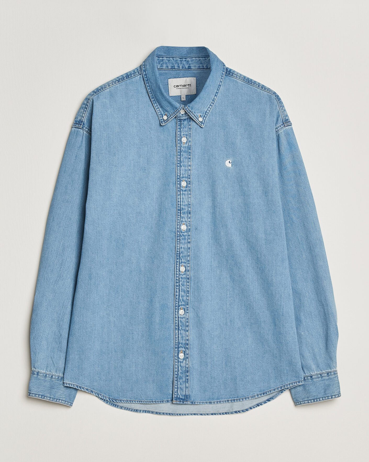 Herre | Skjorter | Carhartt WIP | Lucas Denim Shirt Blue Bleached