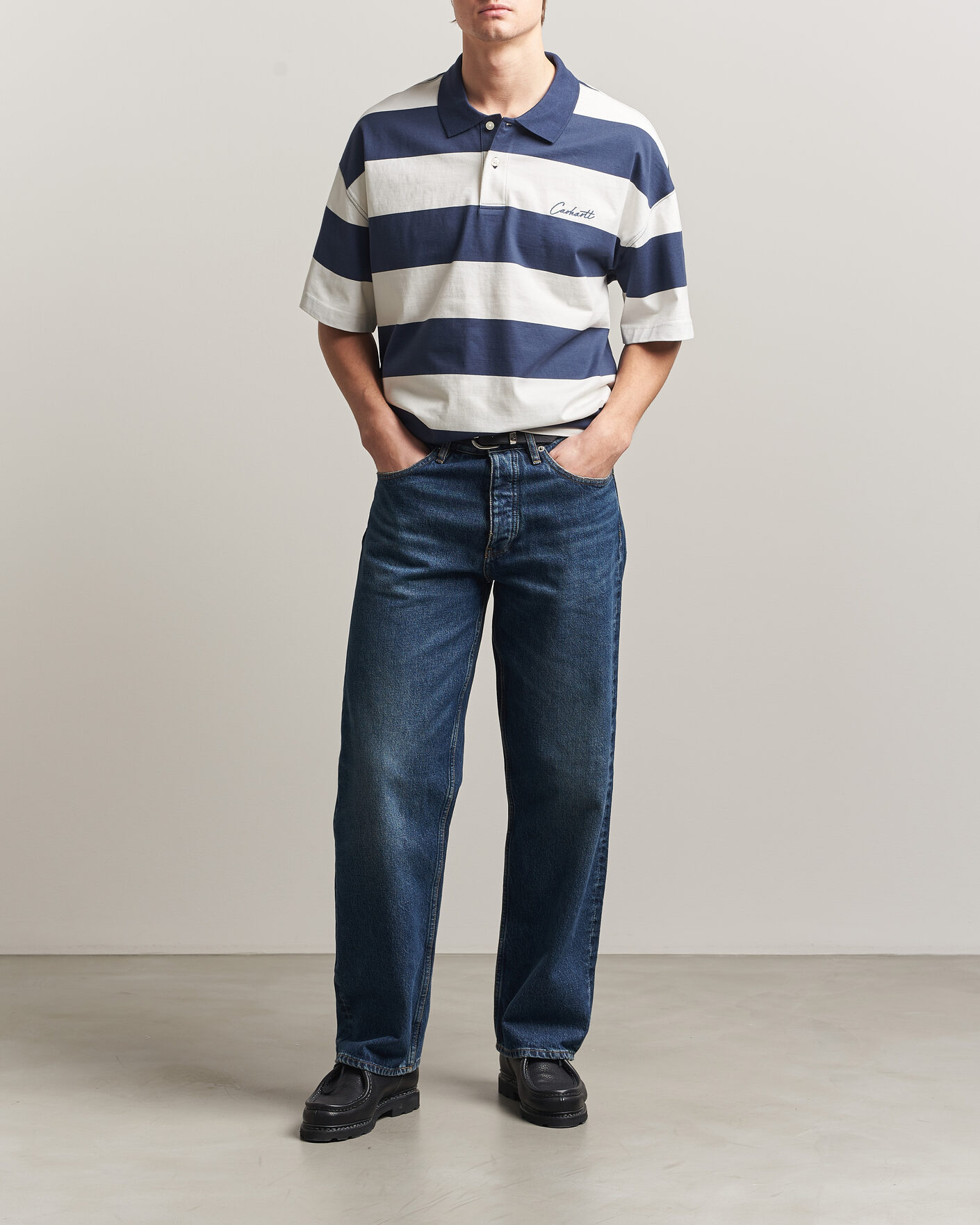 Herre | Pikéer | Carhartt WIP | Delrey Polo Blue Stripe