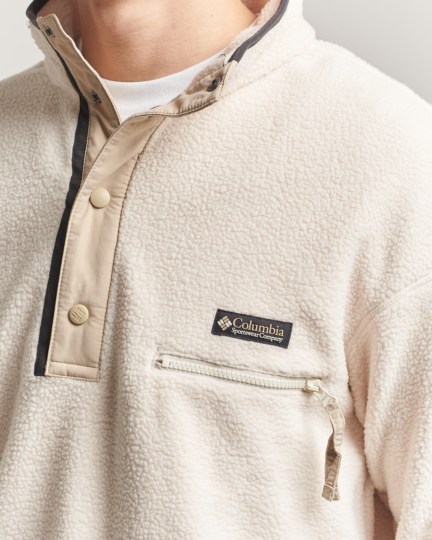 Herre | Gensere | Columbia | Helvetia II Half Snap Fleece Chalk