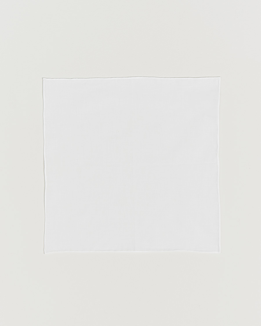 Herre | Lommetørklær | Canali | Pocket Square White