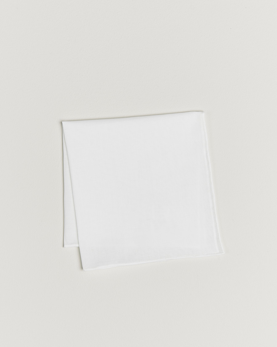 Herre | Lommetørklær | Canali | Pocket Square White