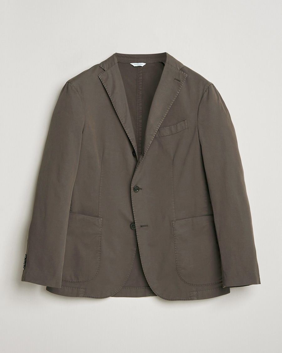 Herre | Dressjakker | Boglioli | K Jacket Supima Cotton Blazer Dark Brown