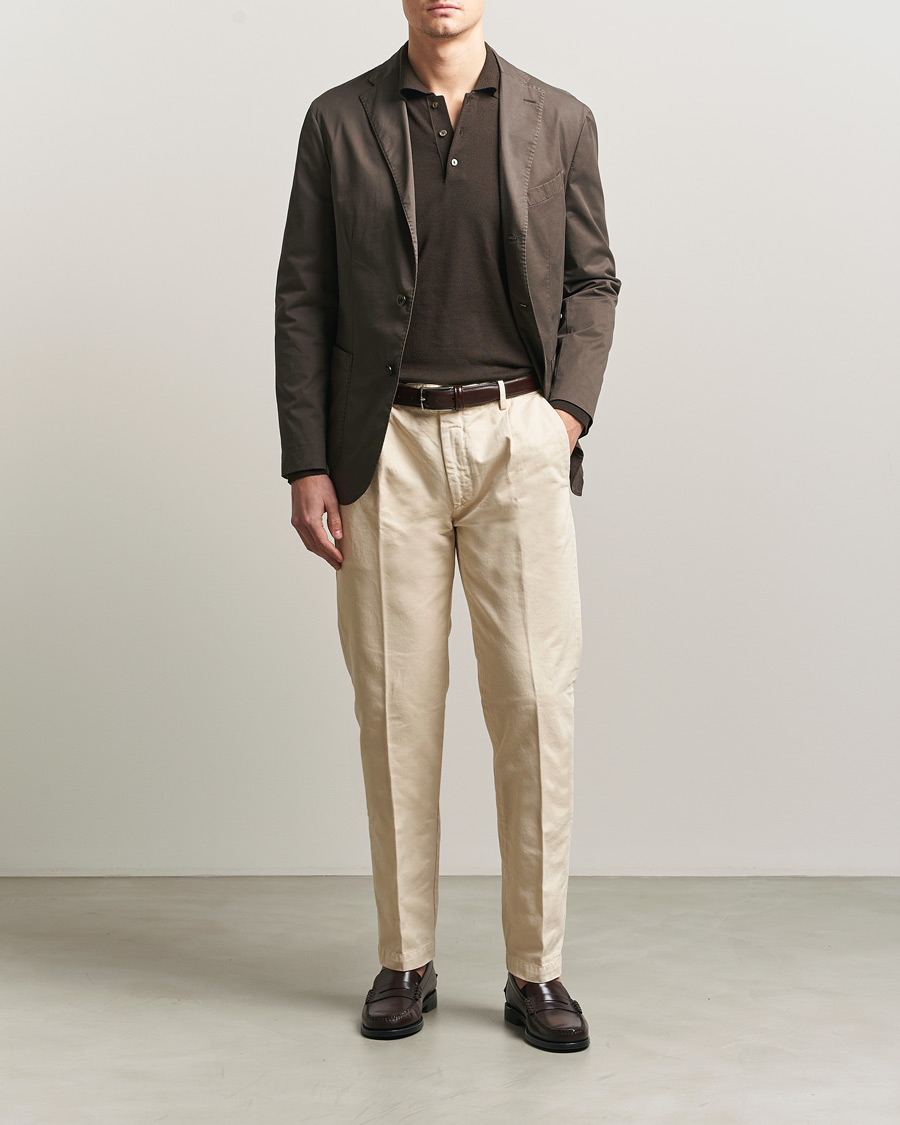 Herre | Dressjakker | Boglioli | K Jacket Supima Cotton Blazer Dark Brown