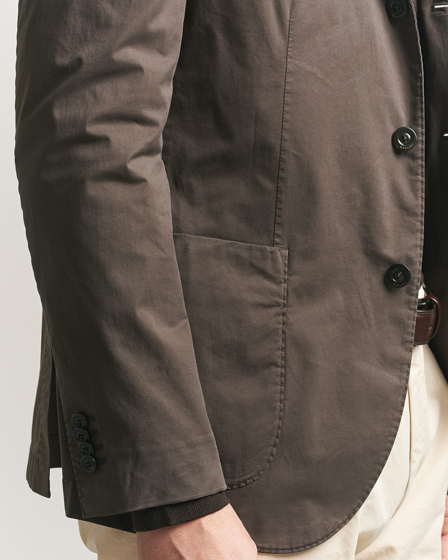Herre | Dressjakker | Boglioli | K Jacket Supima Cotton Blazer Dark Brown