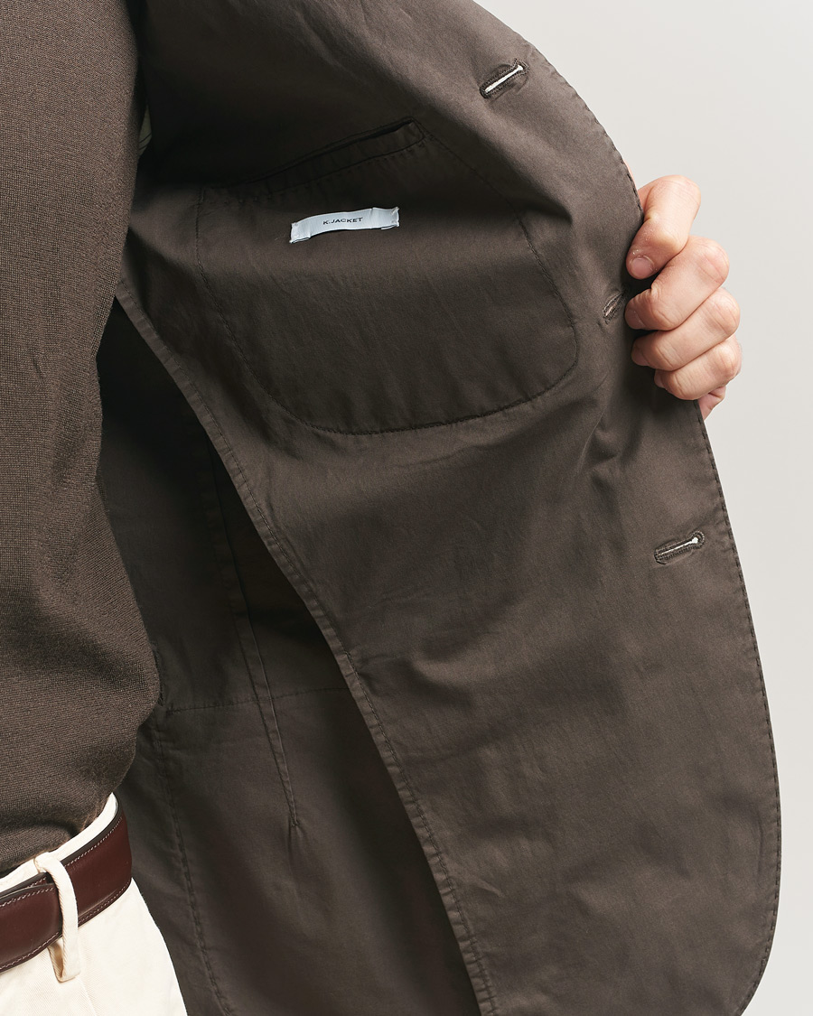Herre | Dressjakker | Boglioli | K Jacket Supima Cotton Blazer Dark Brown