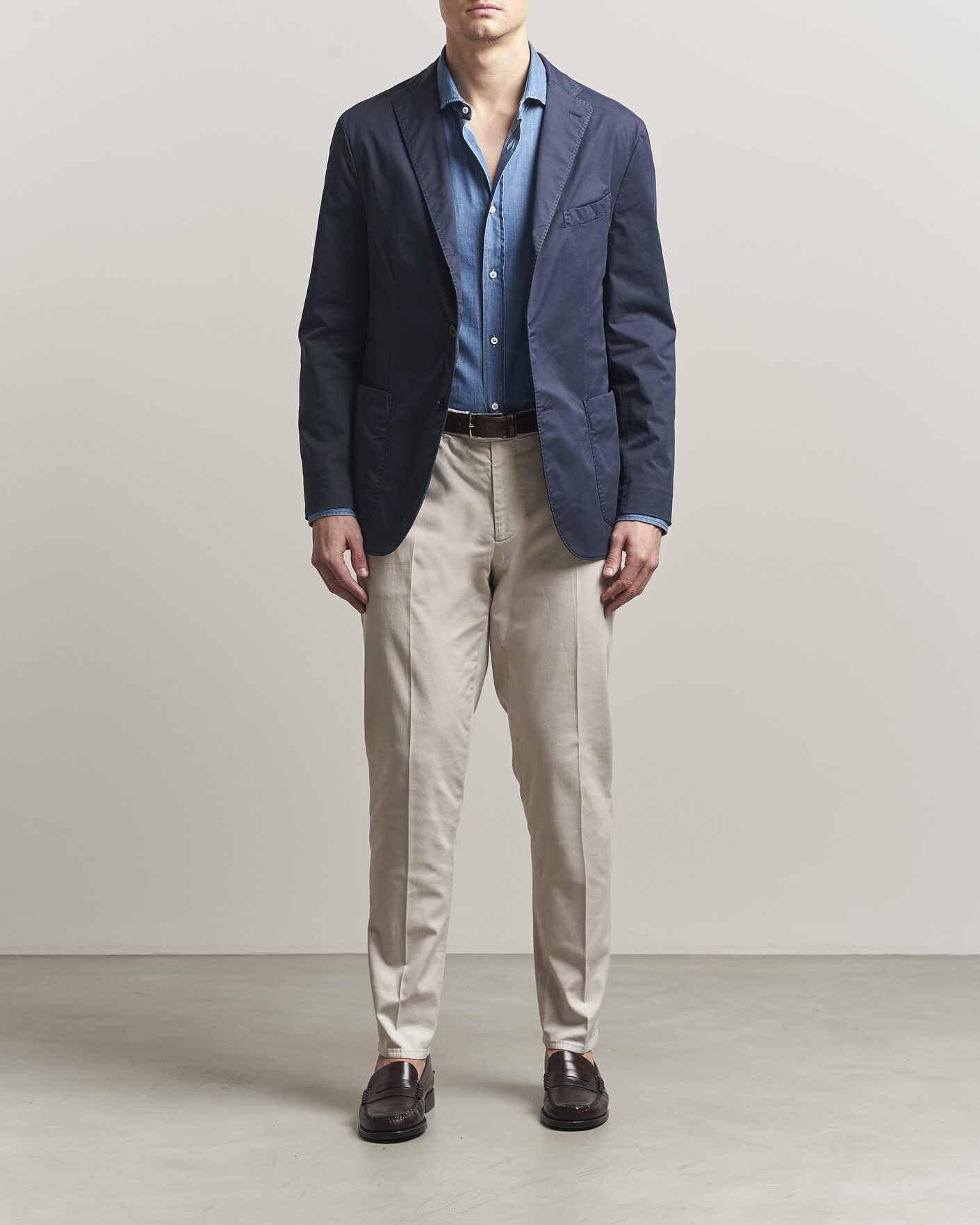 Herre | Dressjakker | Boglioli | K Jacket Supima Cotton Blazer Navy