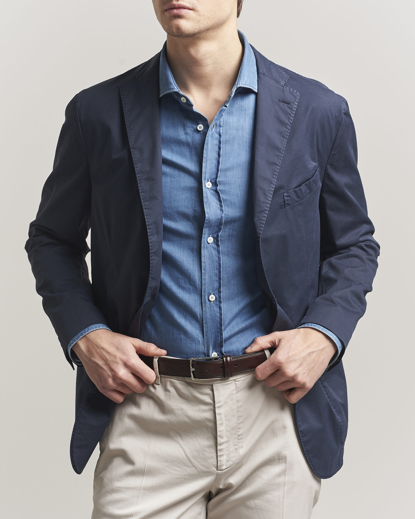 Herre | Dressjakker | Boglioli | K Jacket Supima Cotton Blazer Navy