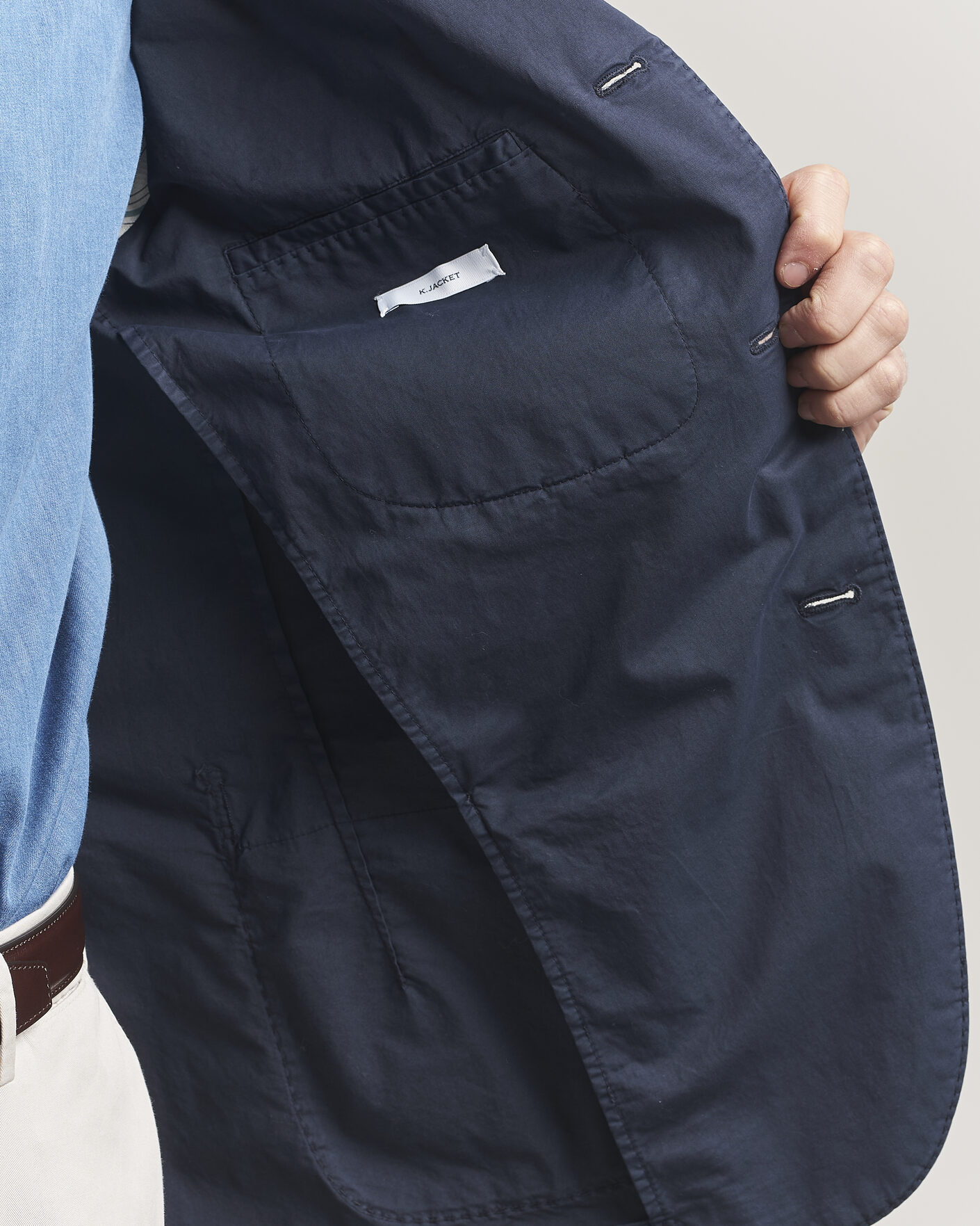 Herre | Dressjakker | Boglioli | K Jacket Supima Cotton Blazer Navy