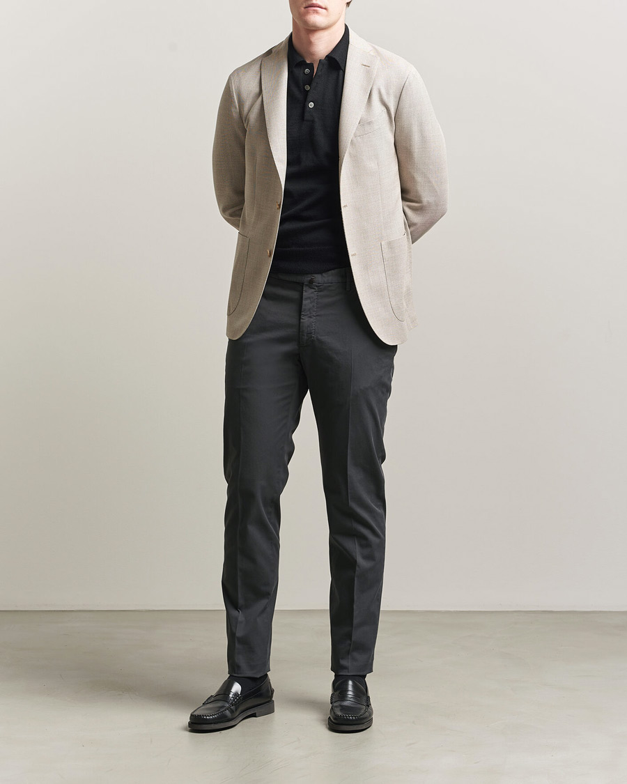 Herre | Dressjakker | Boglioli | K Jacket Wool Hopsack Blazer Light Beige