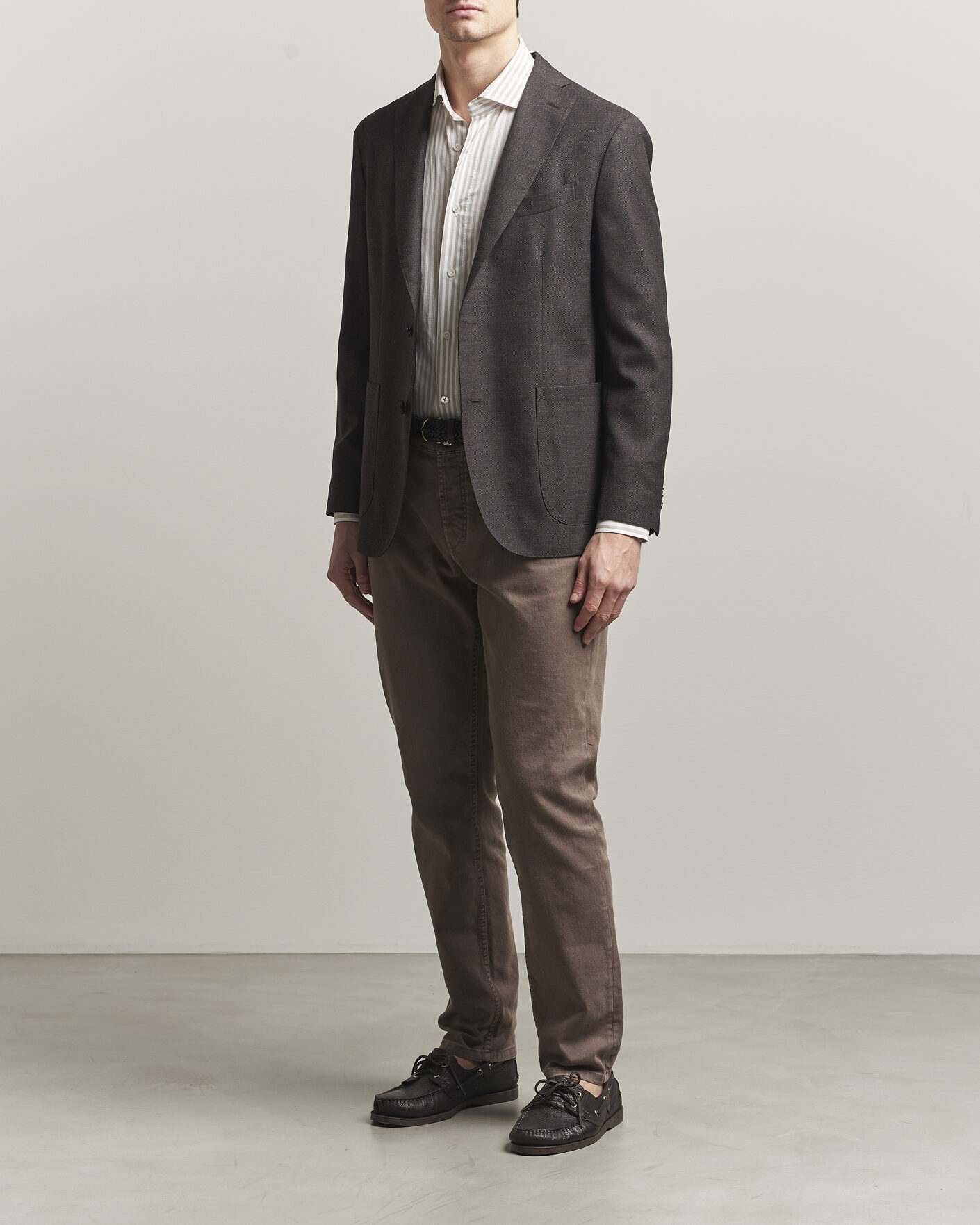 Herre | Dressjakker | Boglioli | K Jacket Wool Hopsack Blazer Dark Brown