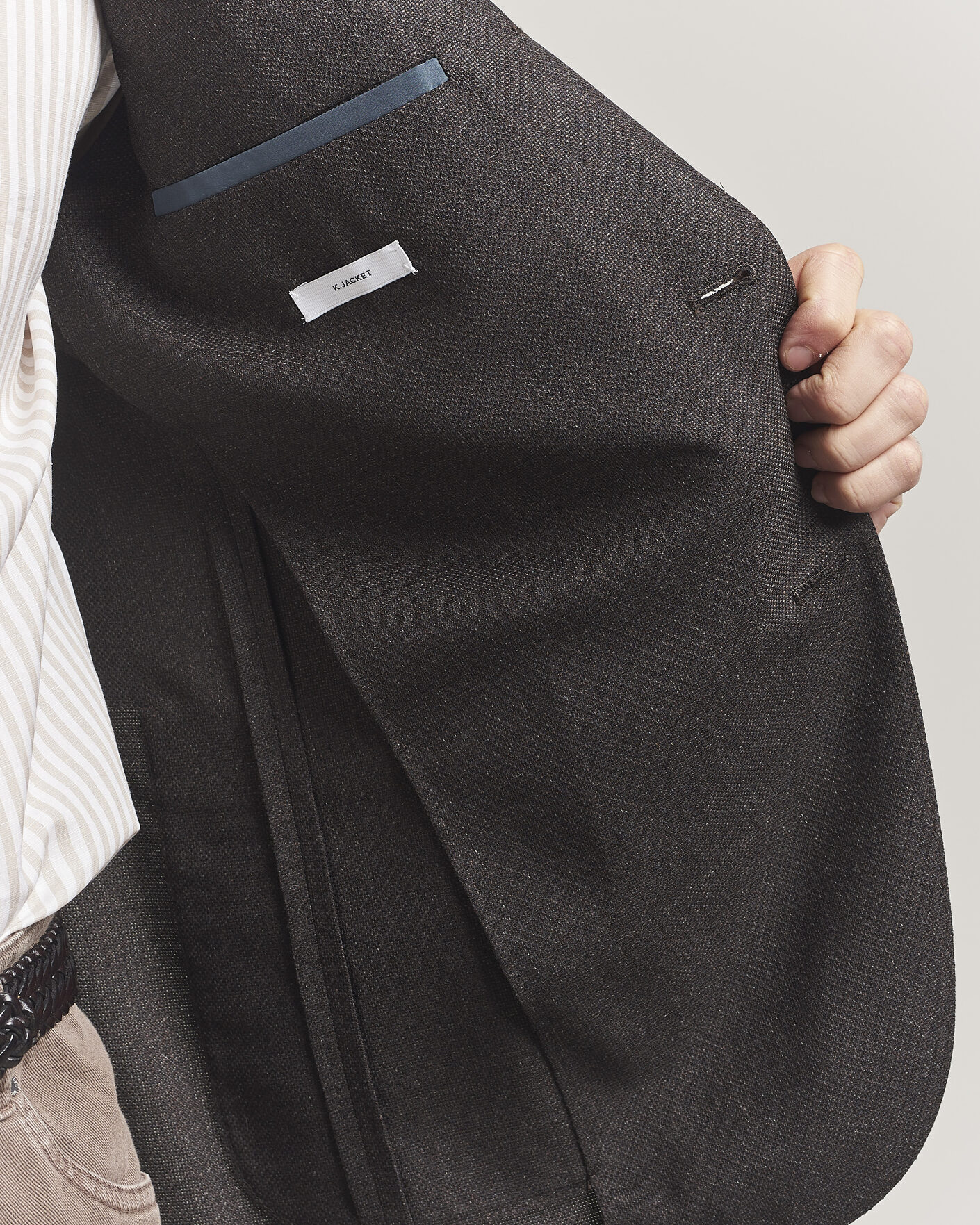 Herre | Dressjakker | Boglioli | K Jacket Wool Hopsack Blazer Dark Brown