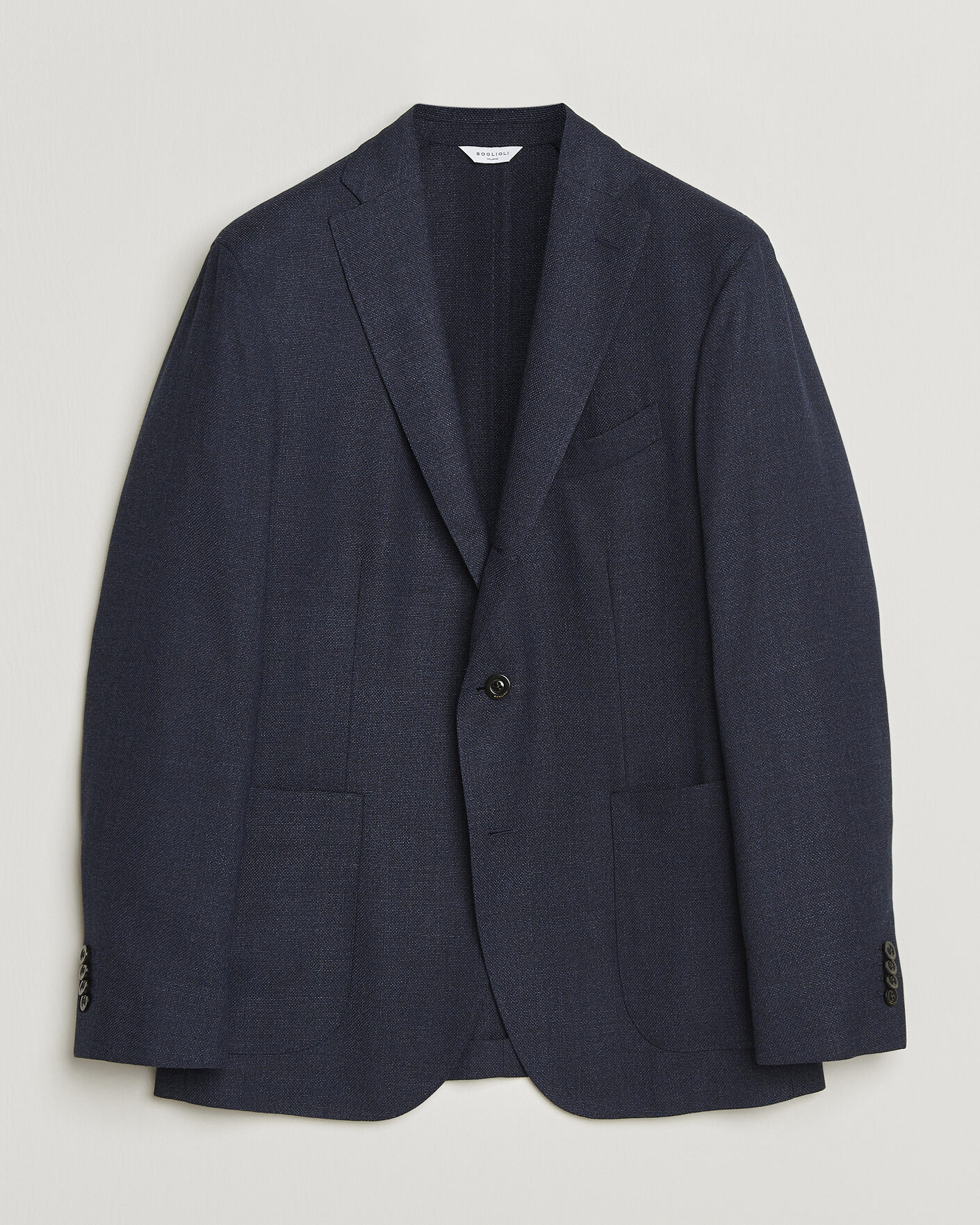 Herre | Dressjakker | Boglioli | K Jacket Wool Hopsack Blazer Dark Blue