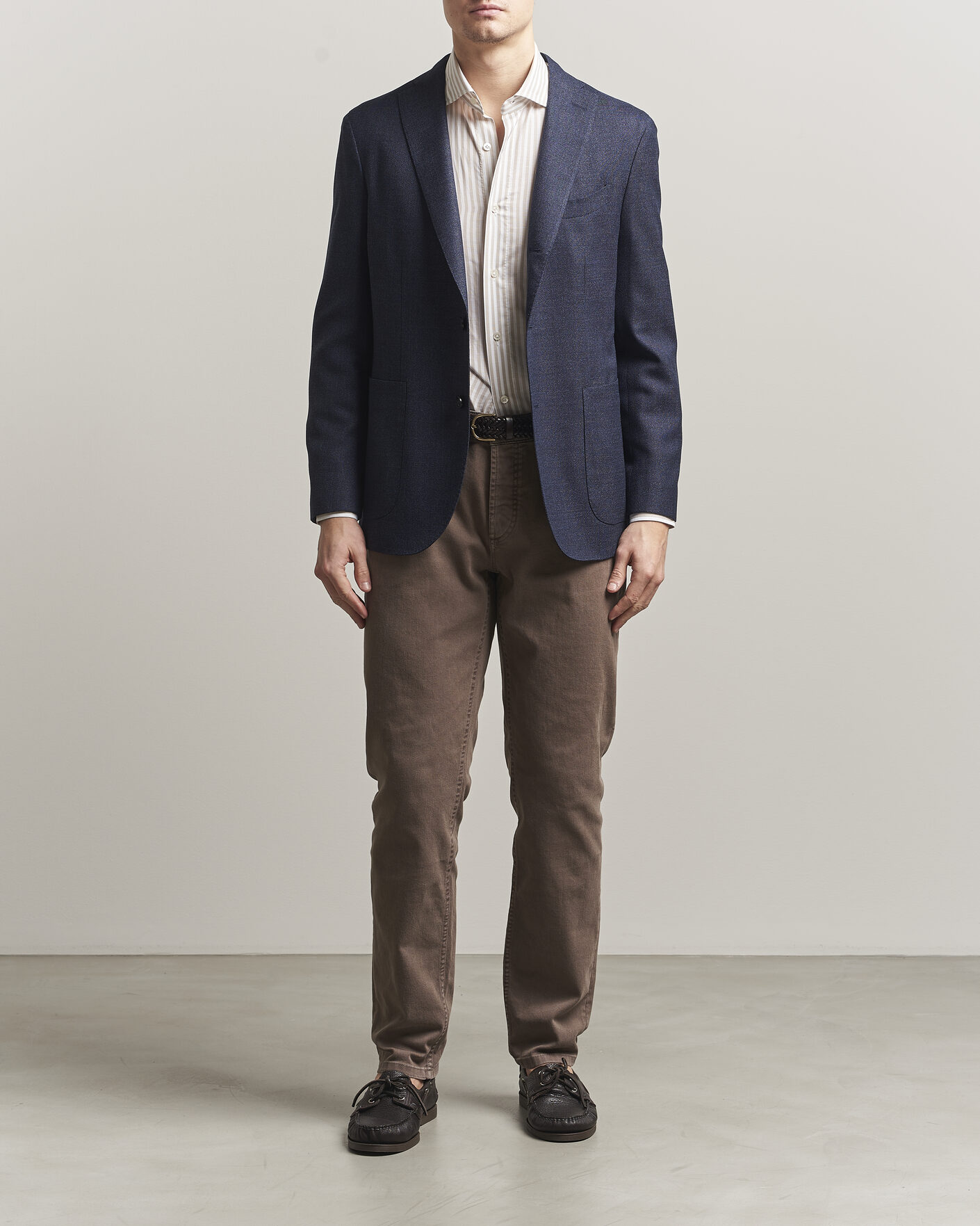 Herre | Dressjakker | Boglioli | K Jacket Wool Hopsack Blazer Dark Blue