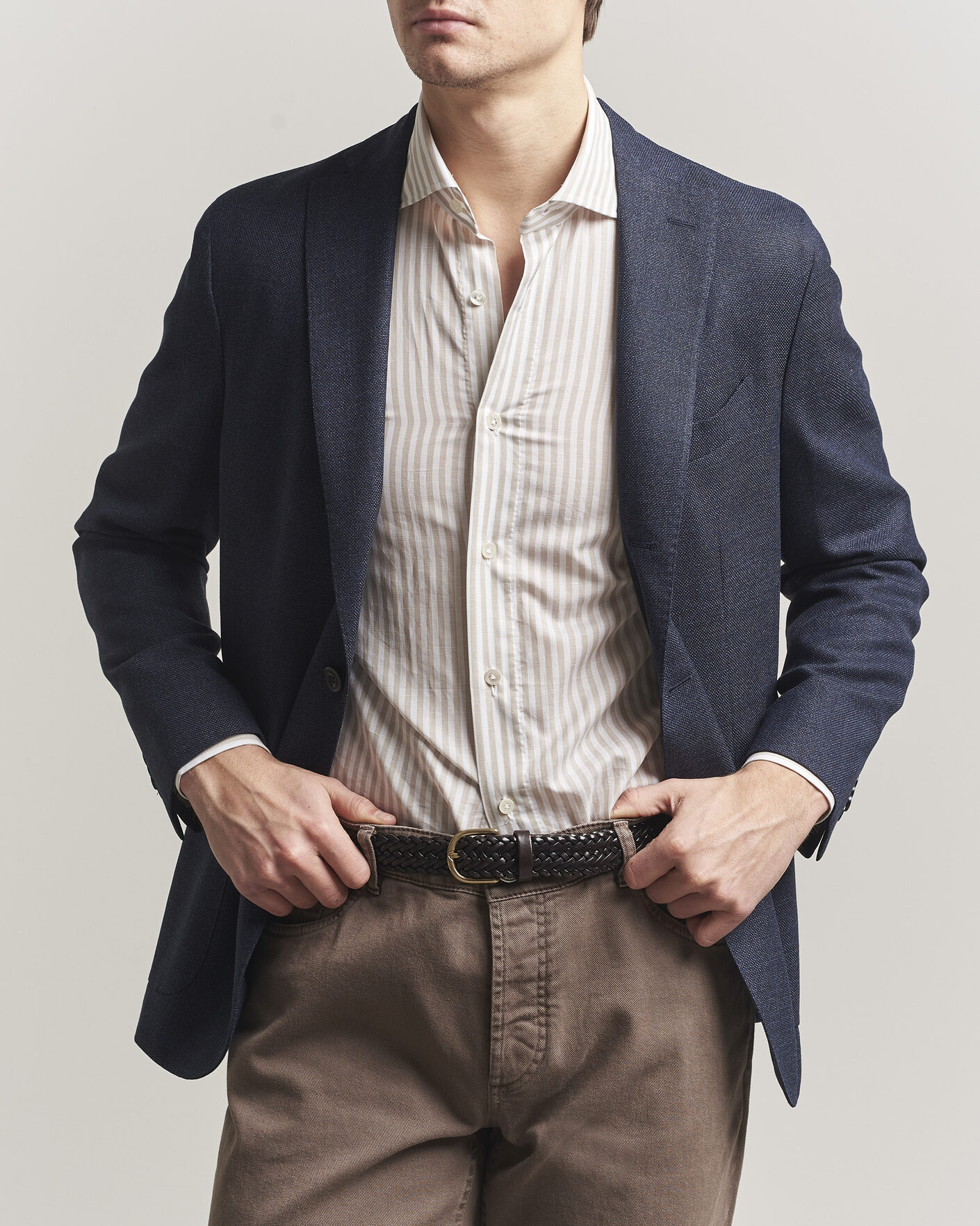 Herre | Dressjakker | Boglioli | K Jacket Wool Hopsack Blazer Dark Blue