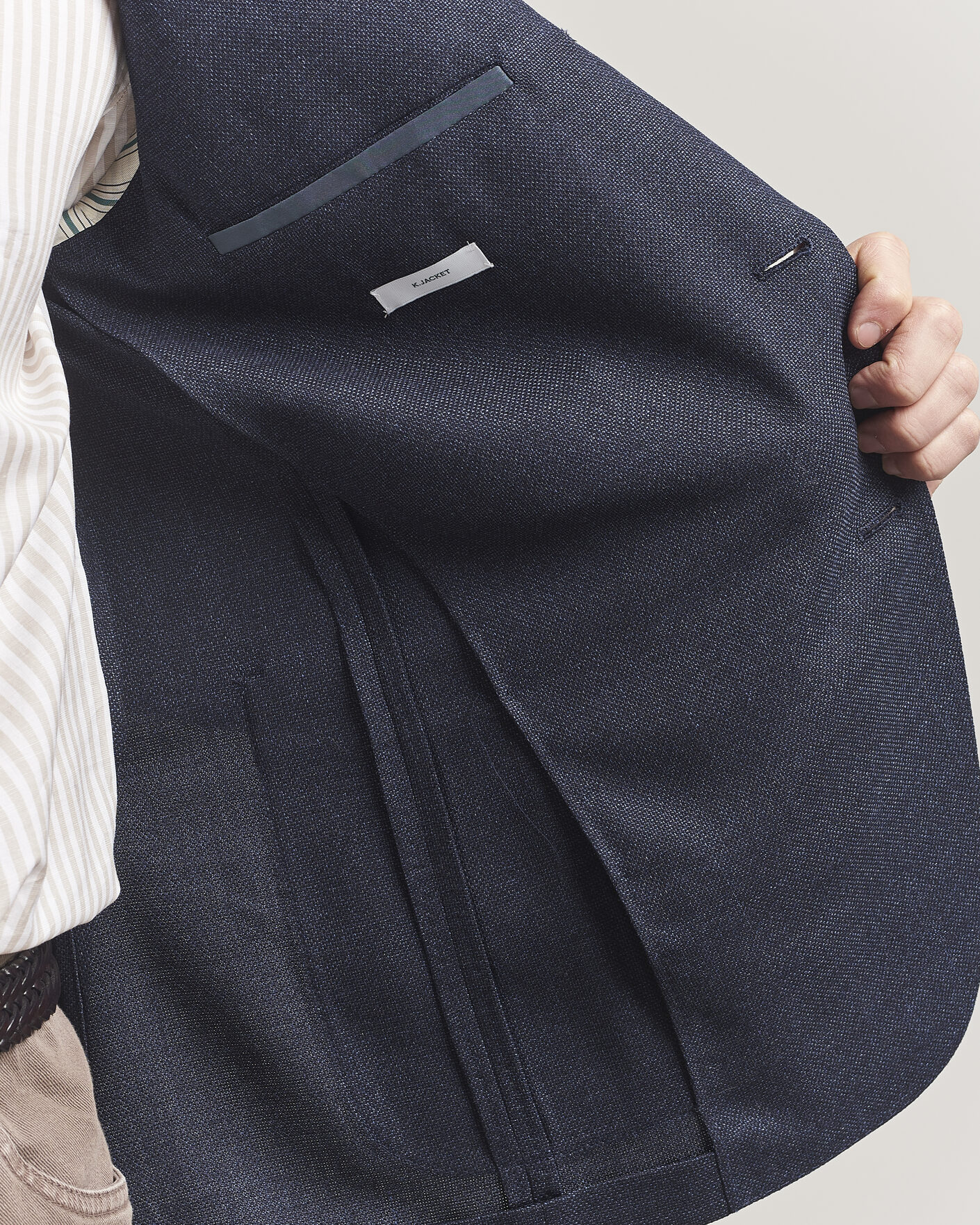 Herre | Dressjakker | Boglioli | K Jacket Wool Hopsack Blazer Dark Blue