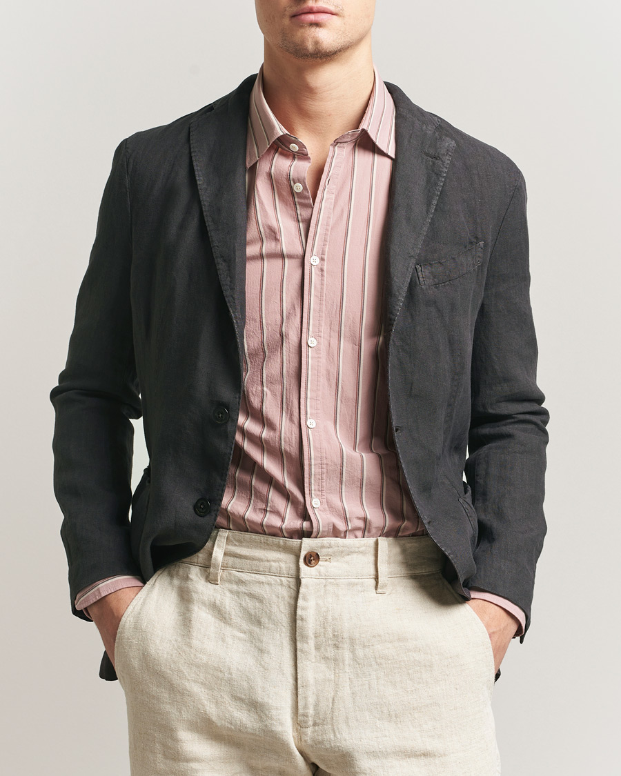 Herre | Dressjakker | Boglioli | K Jacket Linen Blazer Dark Brown