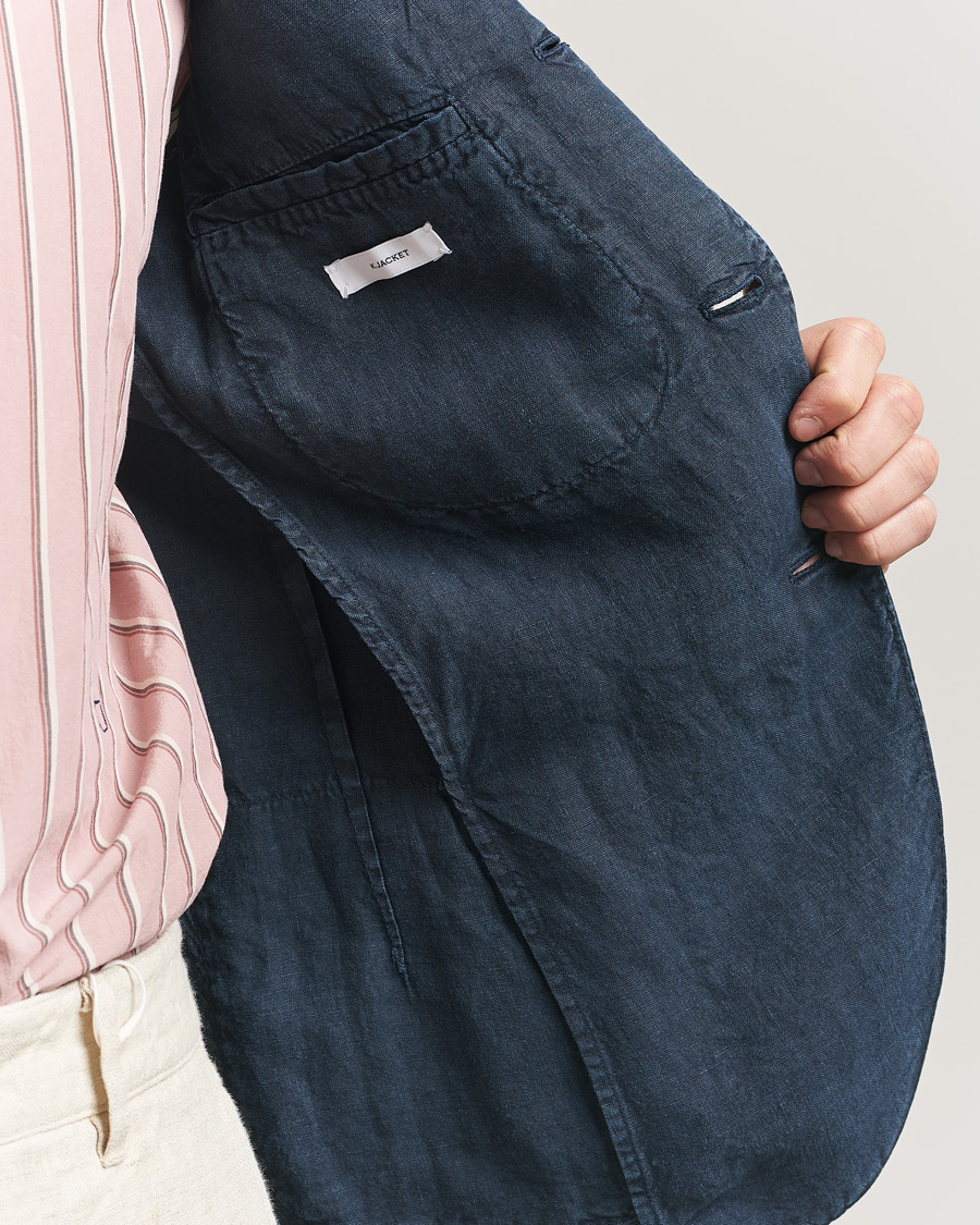 Herre | Dressjakker | Boglioli | K Jacket Linen Blazer Navy