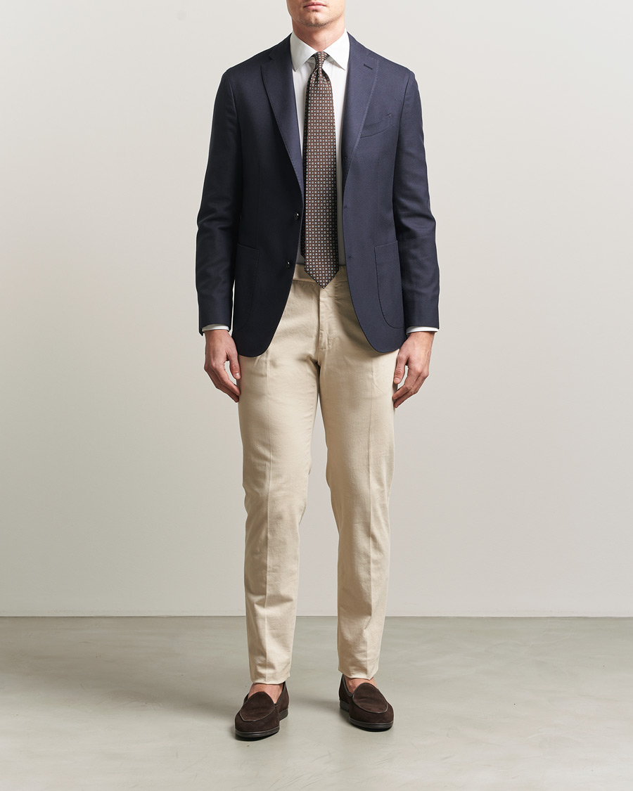 Herre | Dressjakker | Boglioli | K Jacket Loro Piana Cotton/Cashmere Blazer Navy